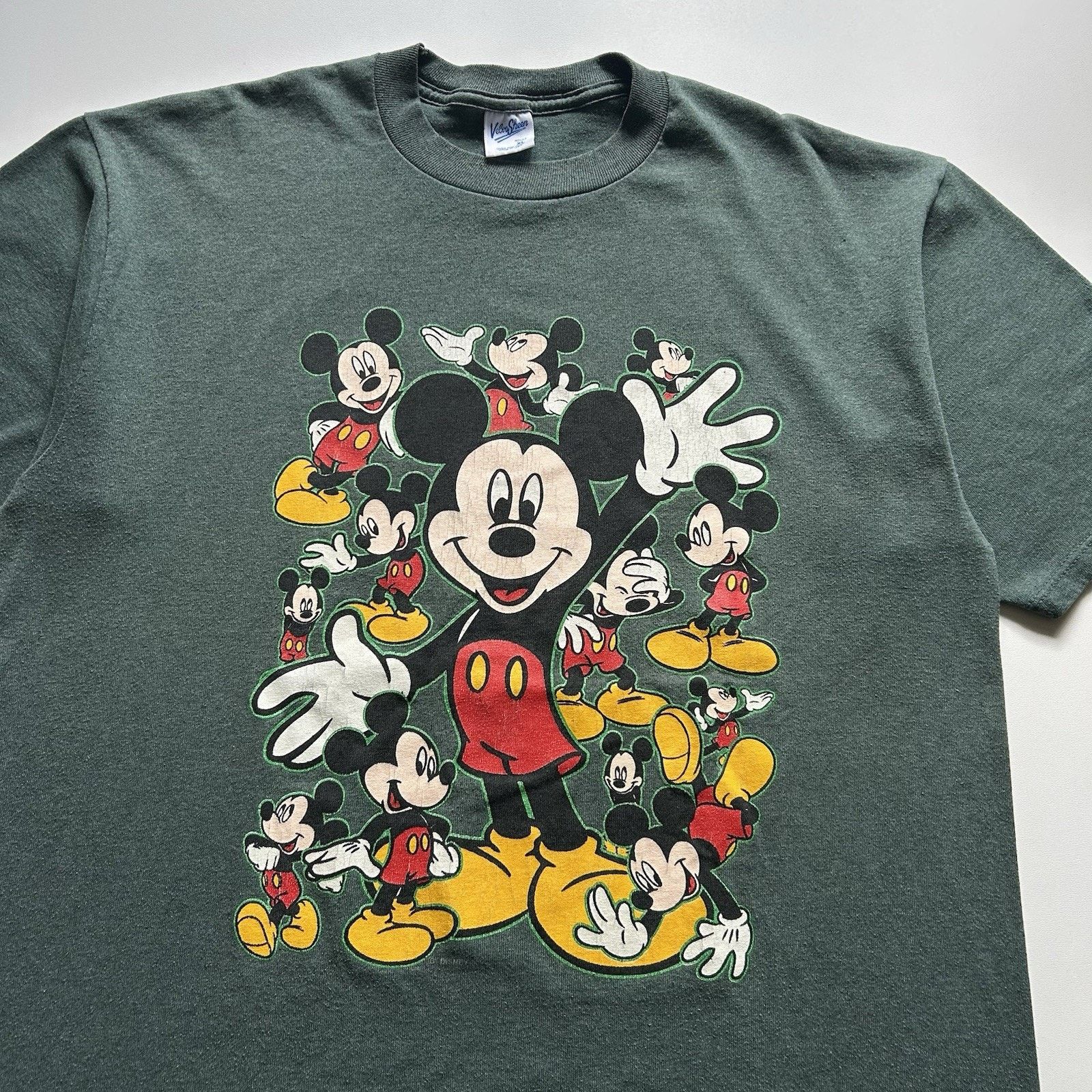 Disney × Mickey Mouse × Vintage Vintage 90s Mickey Mouse Disney T Shirt Green XL Made In USA Size US XL / EU 56 / 4 - 2 Thumbnail