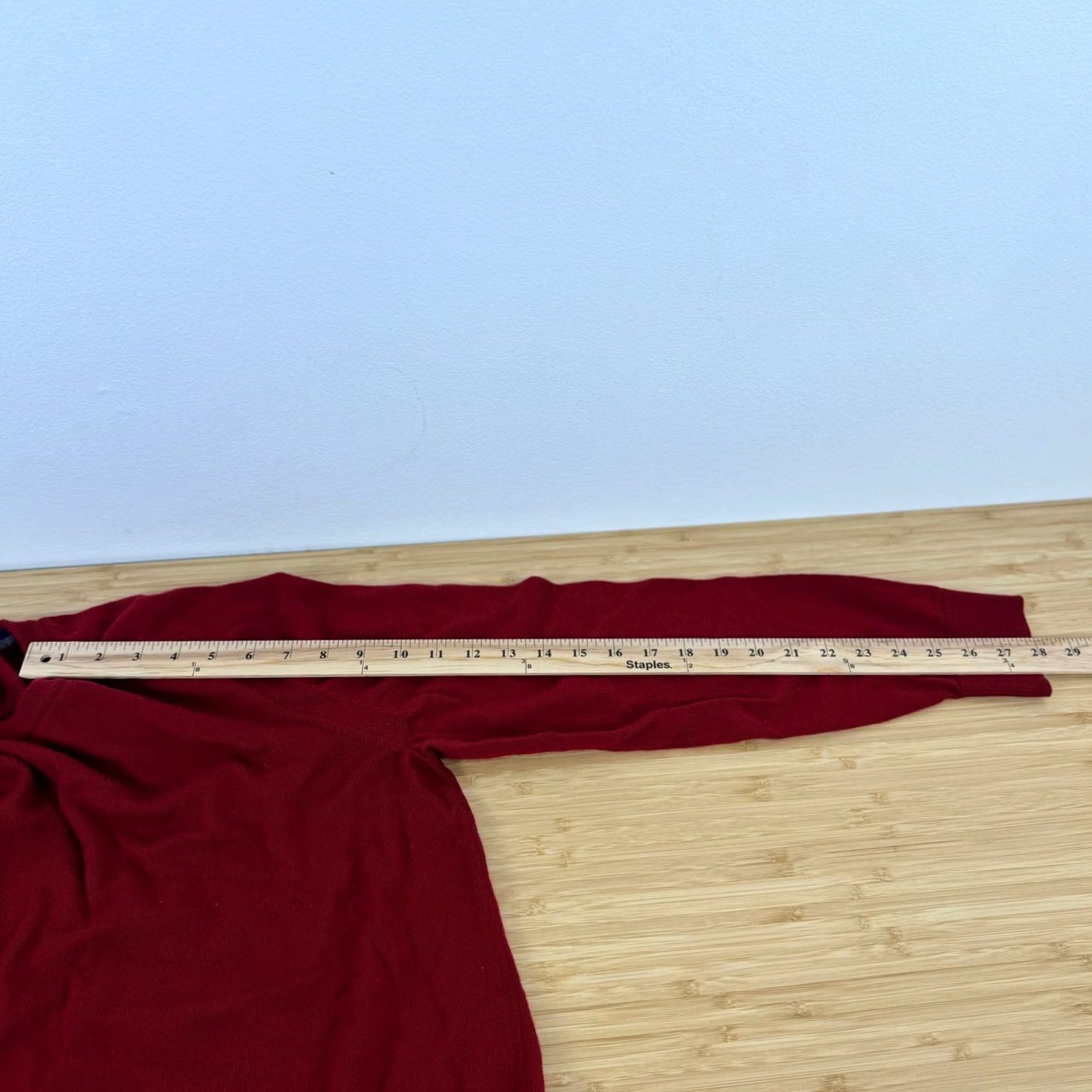 Express EXPRESS Men Crew Neck Merino Wool Sweater Red M Pullover Knit Long Sleeve Solid Logo Casual Workwear Spring Fall Mens Size US M / EU 48-50 / 2 - 5 Thumbnail