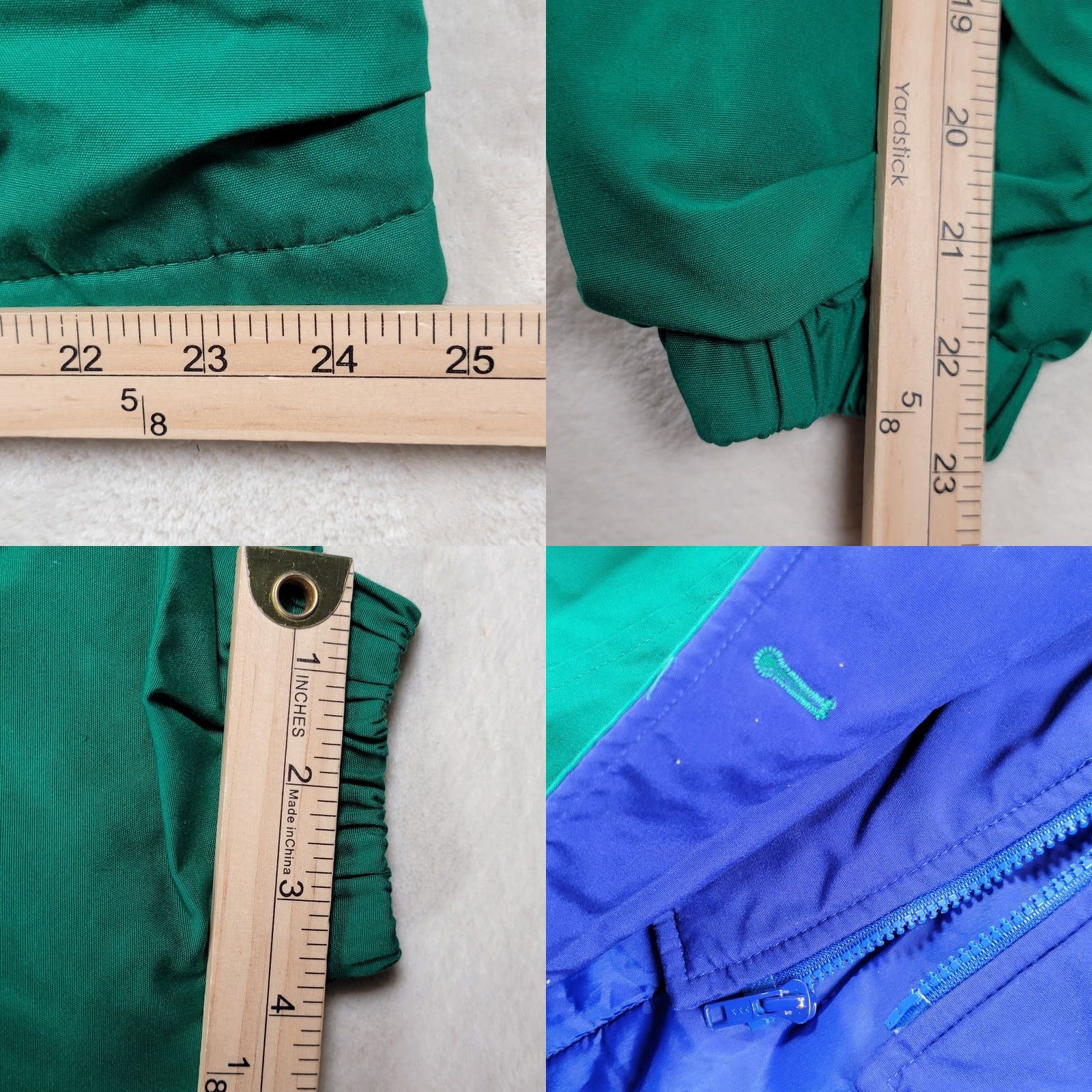 London Fog VINTAGE Towne London Fog Jacket Women Reg XS Green Purple 14 Winter Coat Size XS / US 0-2 / IT 36-38 - 9 Thumbnail