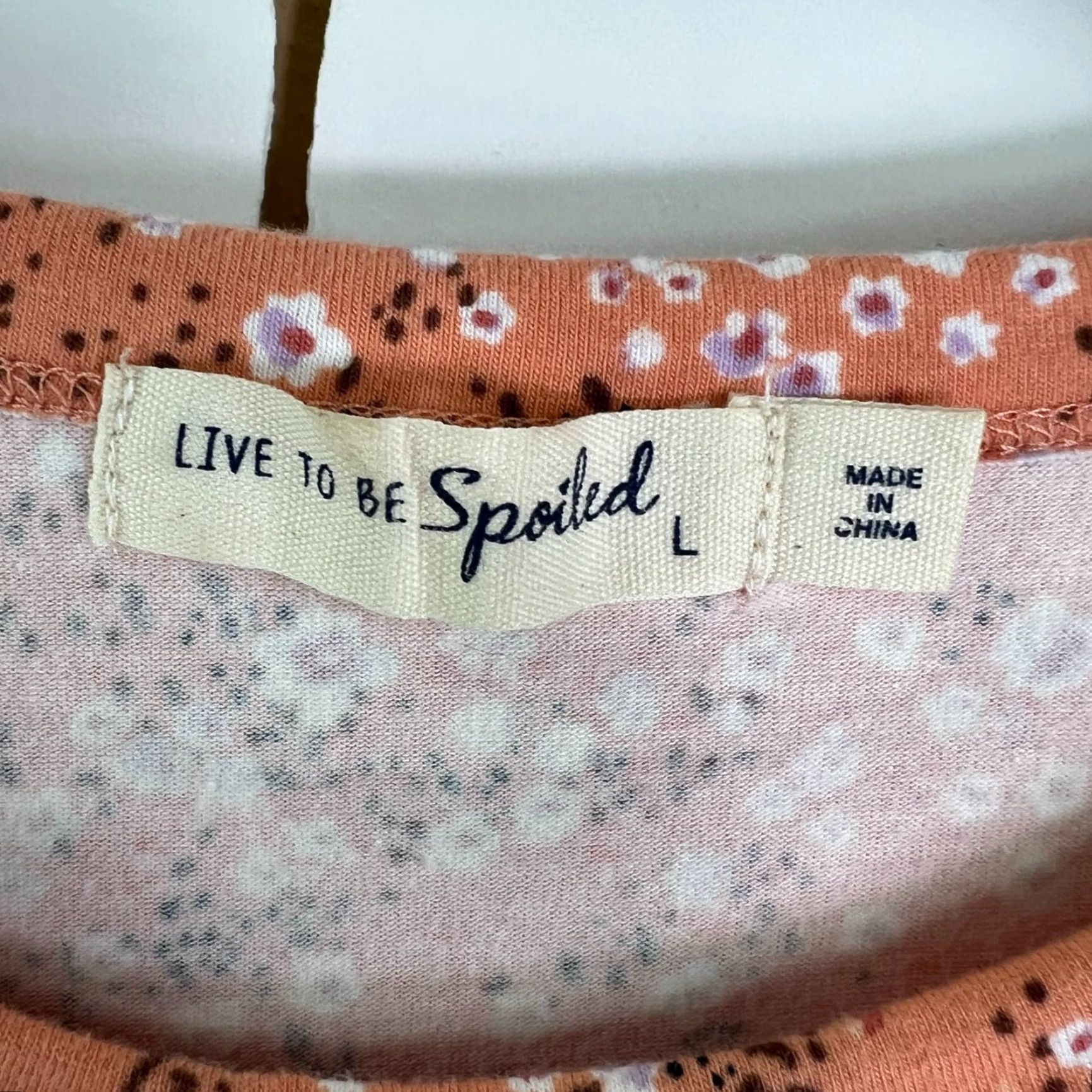 Vintage Live To Be Spoiled Coral Floral Cinched Side Stretch Bodycon Dress L Size L / US 10 / IT 46 - 5 Thumbnail