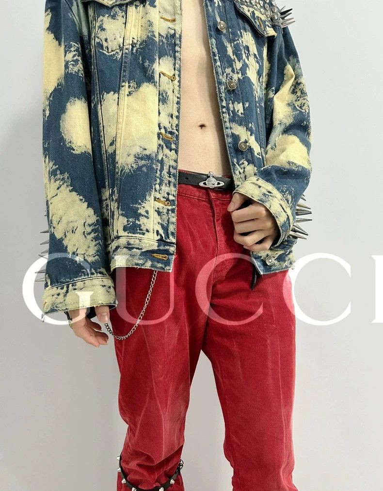 Gucci Gucci 17ss show heavy metal long rivet punk denim jacket Size US XS / EU 42 / 0 - 2 Thumbnail