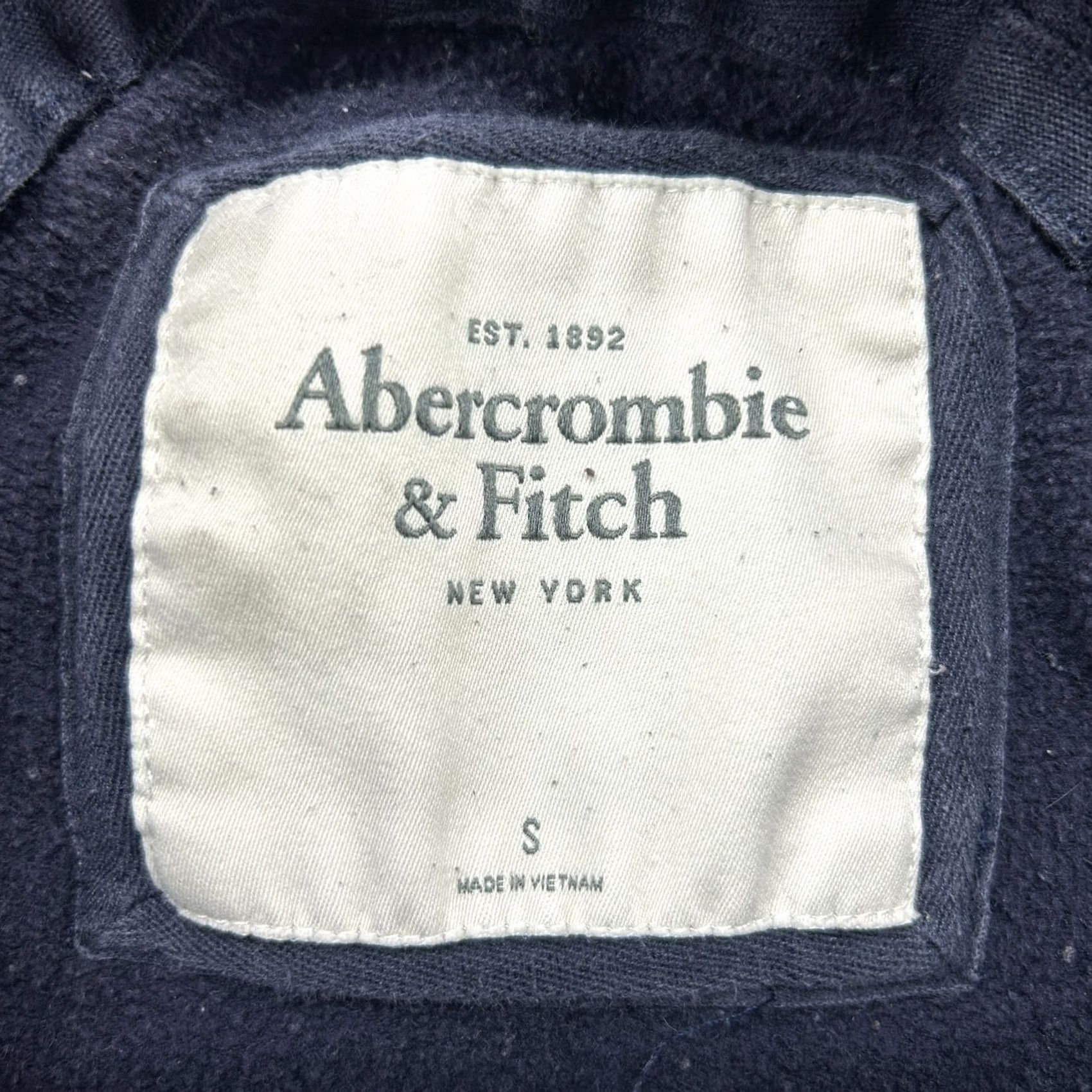 Abercrombie & Fitch VINTAGE Abercrombie Hoodie Womens Small Blue Navy Cardigan Cotton Spellout Y2K Hoodie Women S Blue Navy Logo Zipper Full Zip Lined Cotton Blend Size S / US 4 / IT 40 - 3 Thumbnail