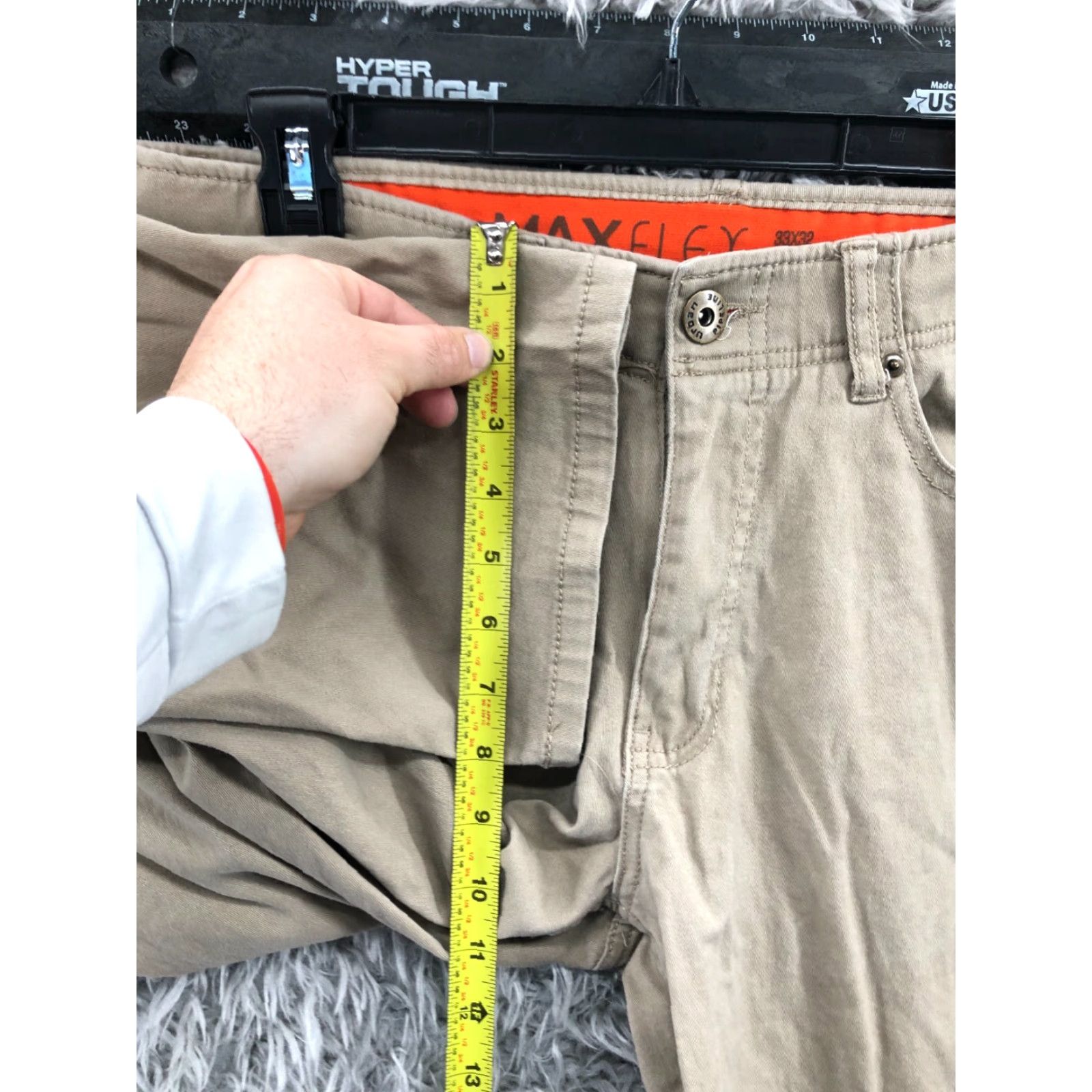 Vintage Urban Pipeline Relaxed Straight Chino Pants 33x32 Mens Beige Medium Wash Size US 33 - 5 Thumbnail
