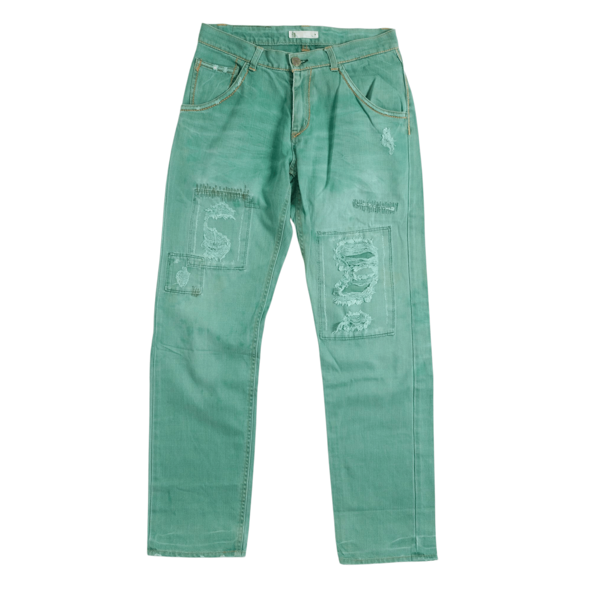 Global Work Global Work patchwork ripped denim jeans (japan) Size US 35 - 1 Thumbnail