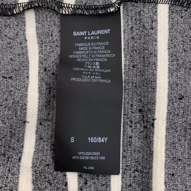 Saint Laurent Paris Saint Laurent Striped Logo Long Sleeve Sweater-2507 Size US S / EU 44-46 / 1 - 5 Thumbnail