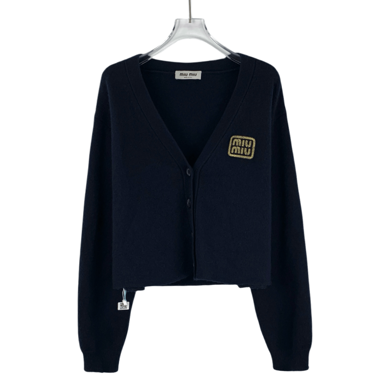 miu miu V カーディガン navy L miu miu V カーディガン navy L Miu Miu リブニット カーディガン