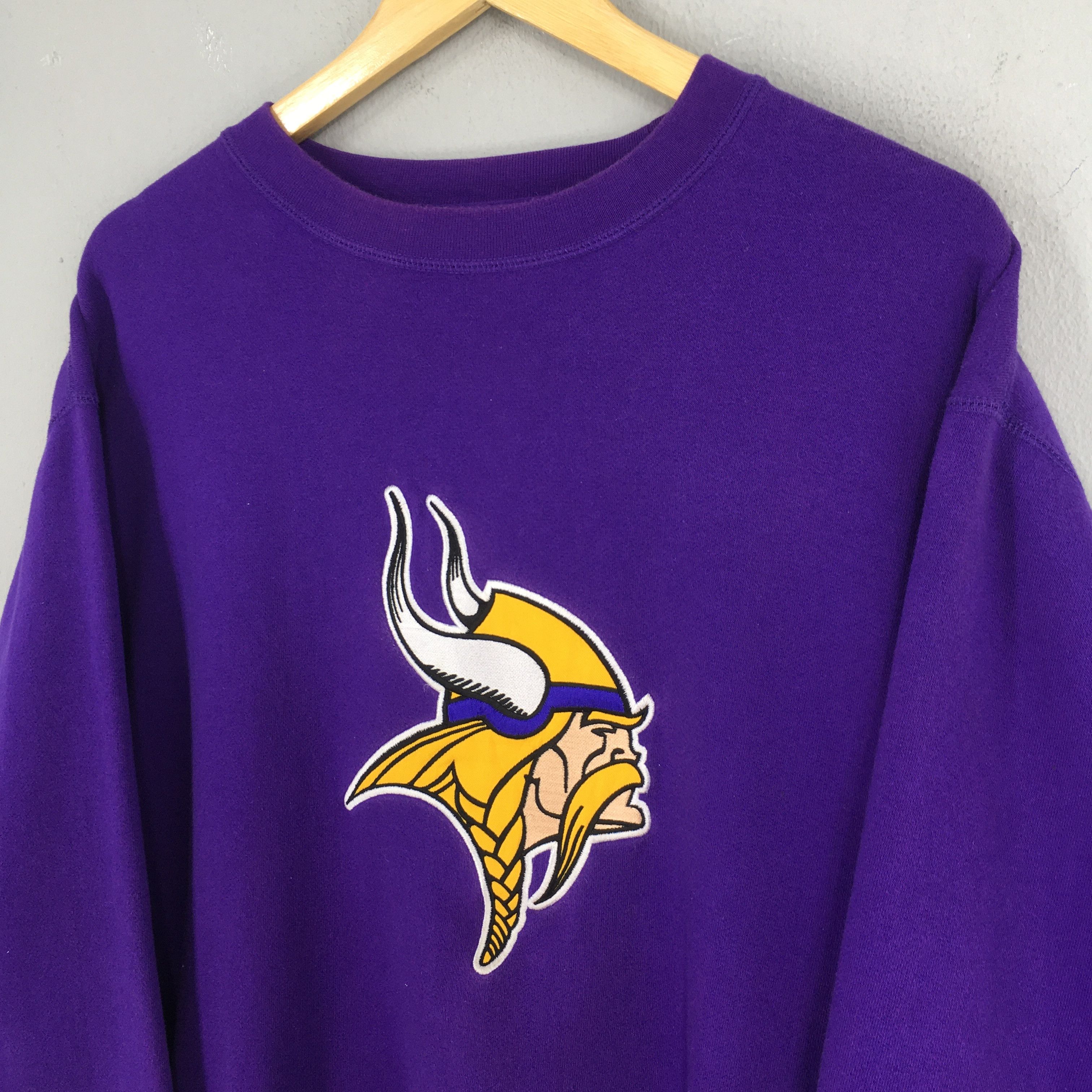 Vintage Minnesota Vikings NFL Purple Sweatshirt 2XLarge