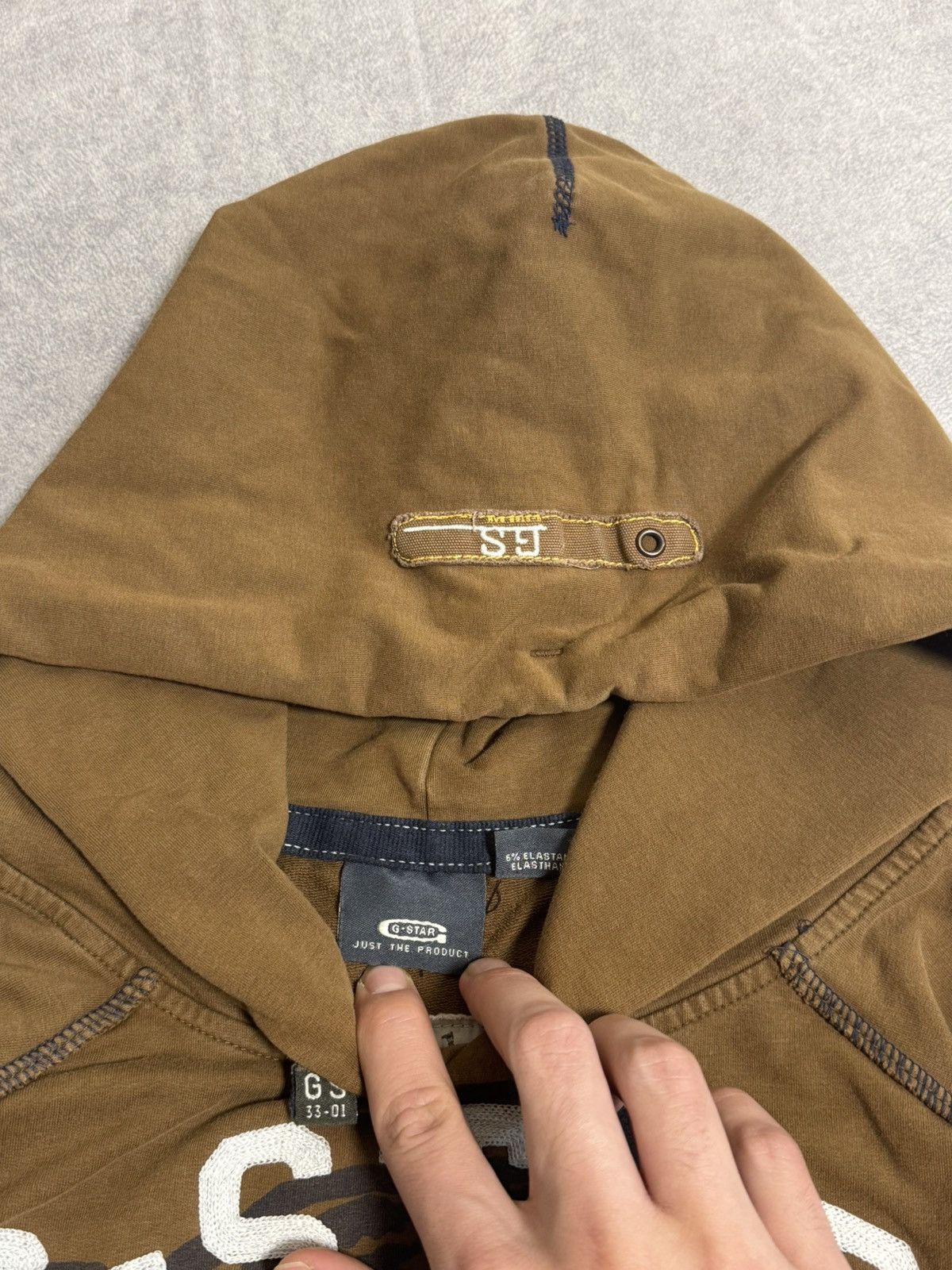 G-Star Vintage G-Star Raw big logo Y2K brown hoodie size Xl mens Size US XL / EU 56 / 4 - 11 Thumbnail