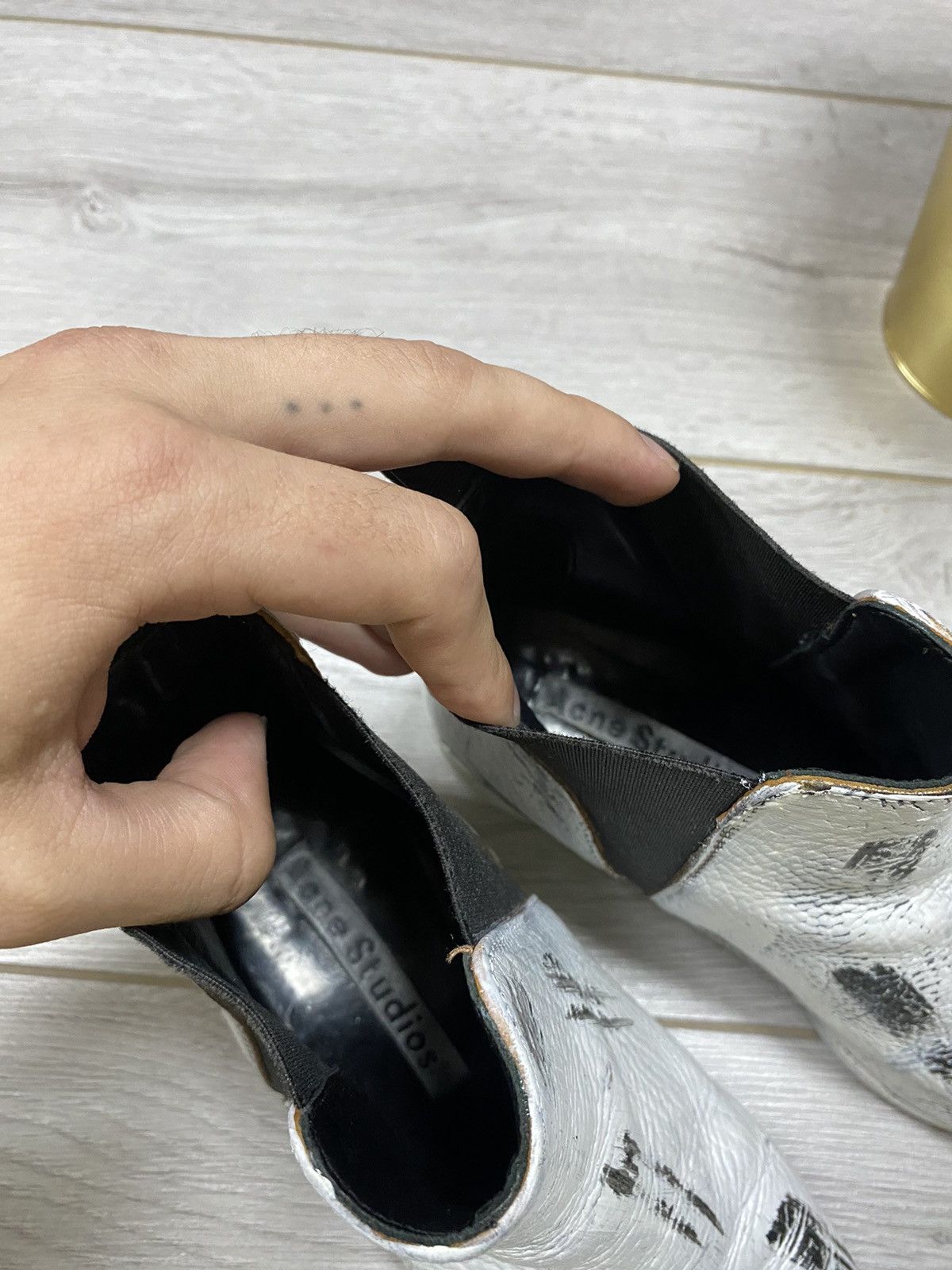 Acne Studios Acne Studios Chelsea Vero Cuolo leather boots heels painted Size US 9 / IT 39 - 5 Thumbnail