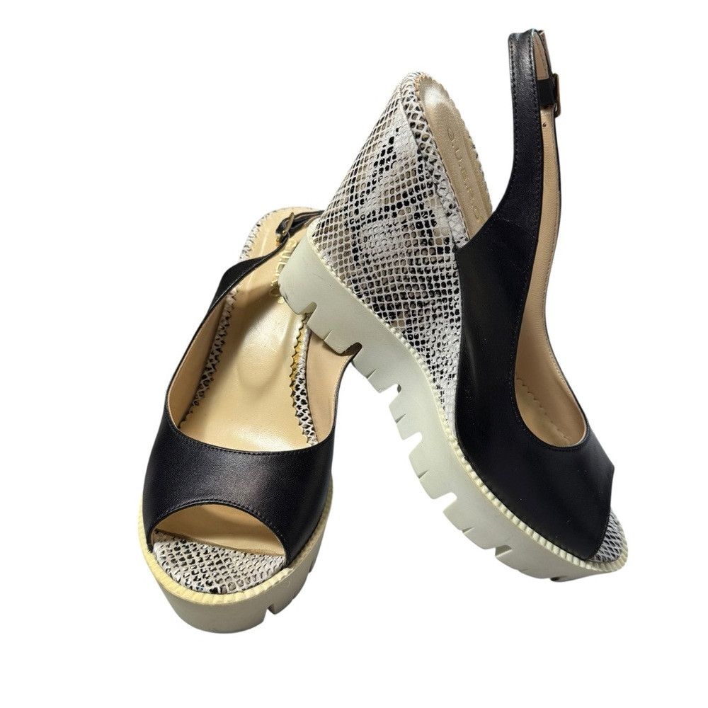 Other GUERO Black Snake Print Wedge Shoes Size 38 Size US 8 / IT 38 - 9 Thumbnail
