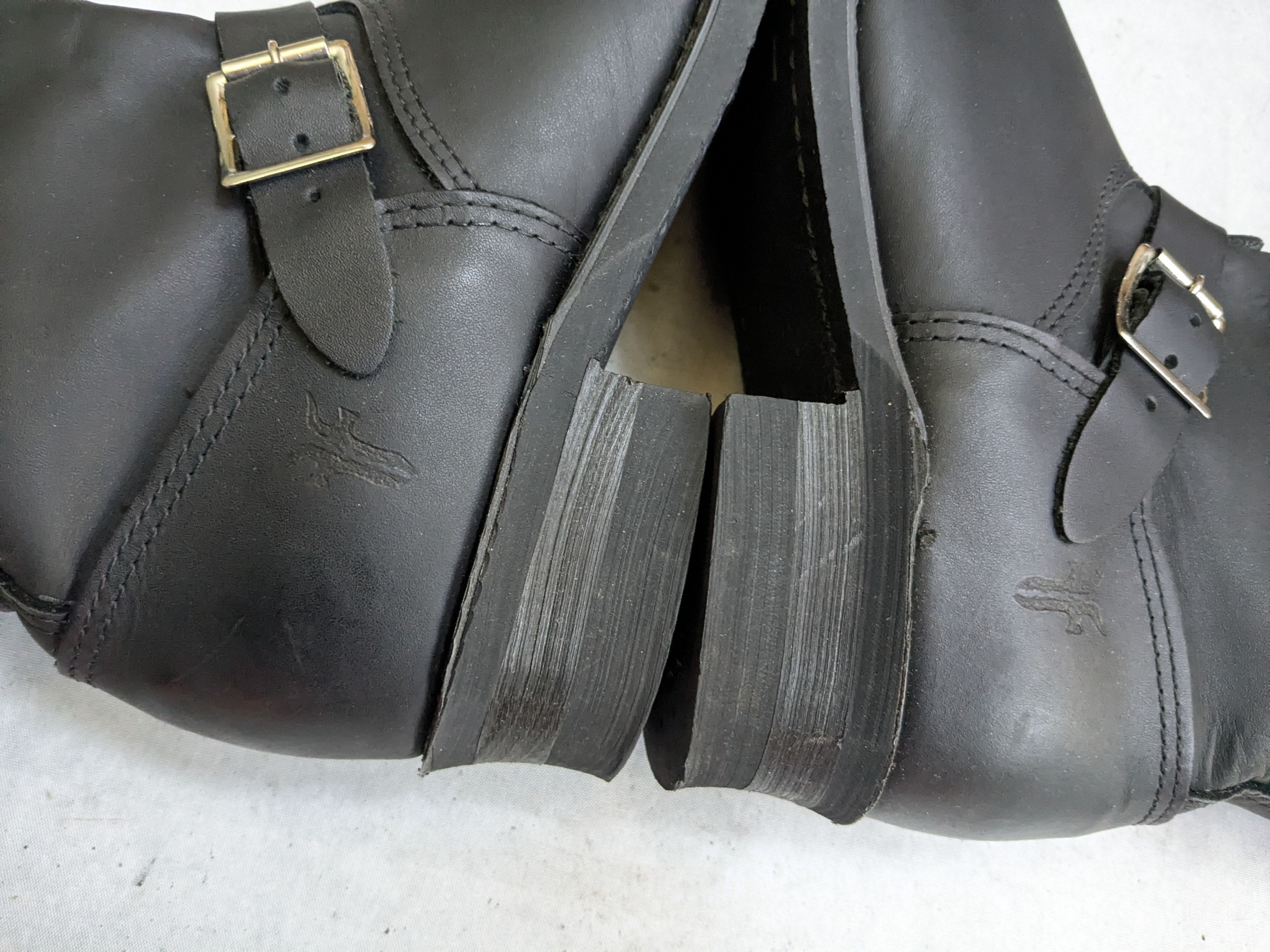 Frye Frye Engineer Boots Black Leather 11 M Buckle Strap Size US 11 / EU 44 - 14 Thumbnail