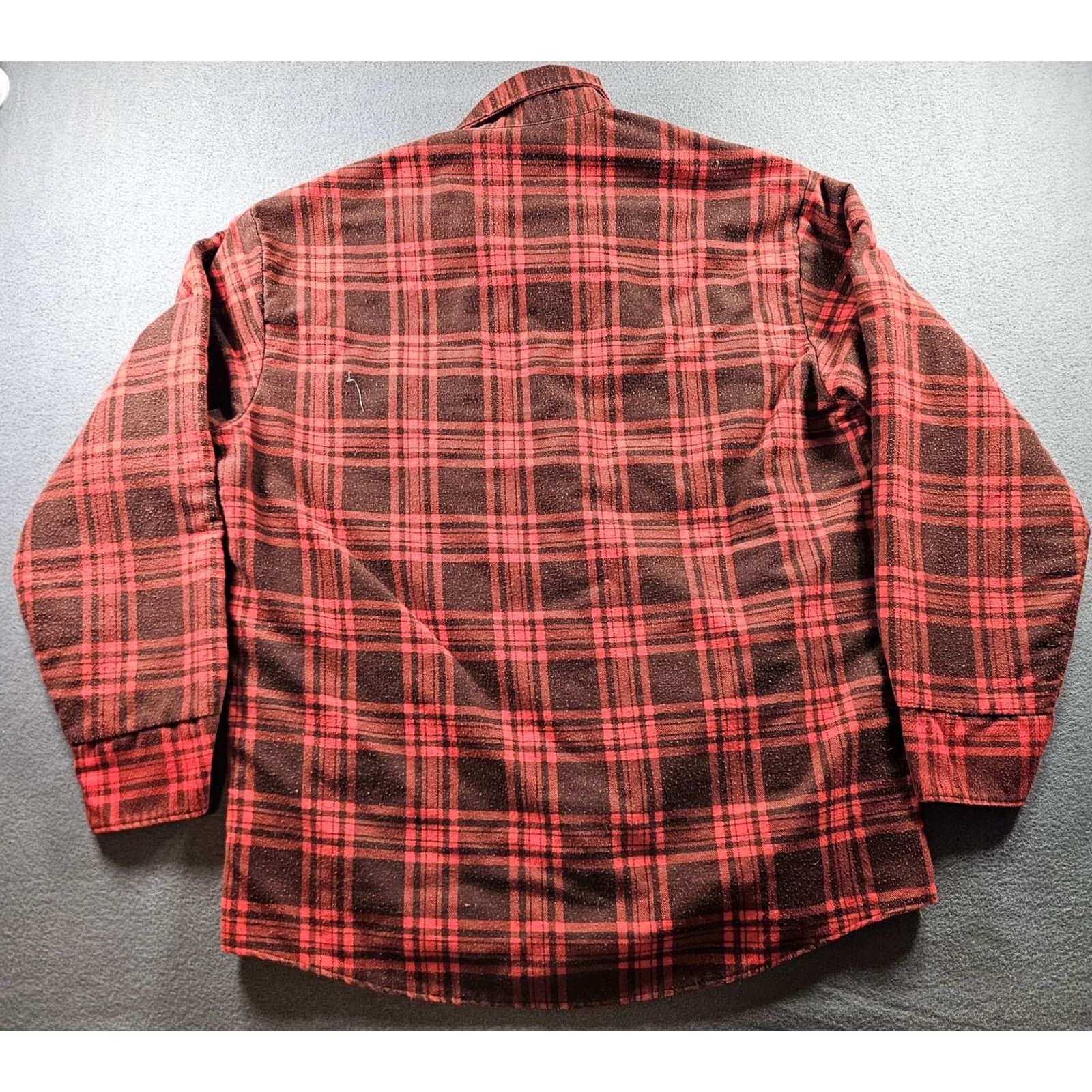 Sears VINTAGE Sears Quilted Mens L Red 60s 70s Lined Workwear Button Flannel Pockets Size Size US L / EU 52-54 / 3 - 2 Thumbnail
