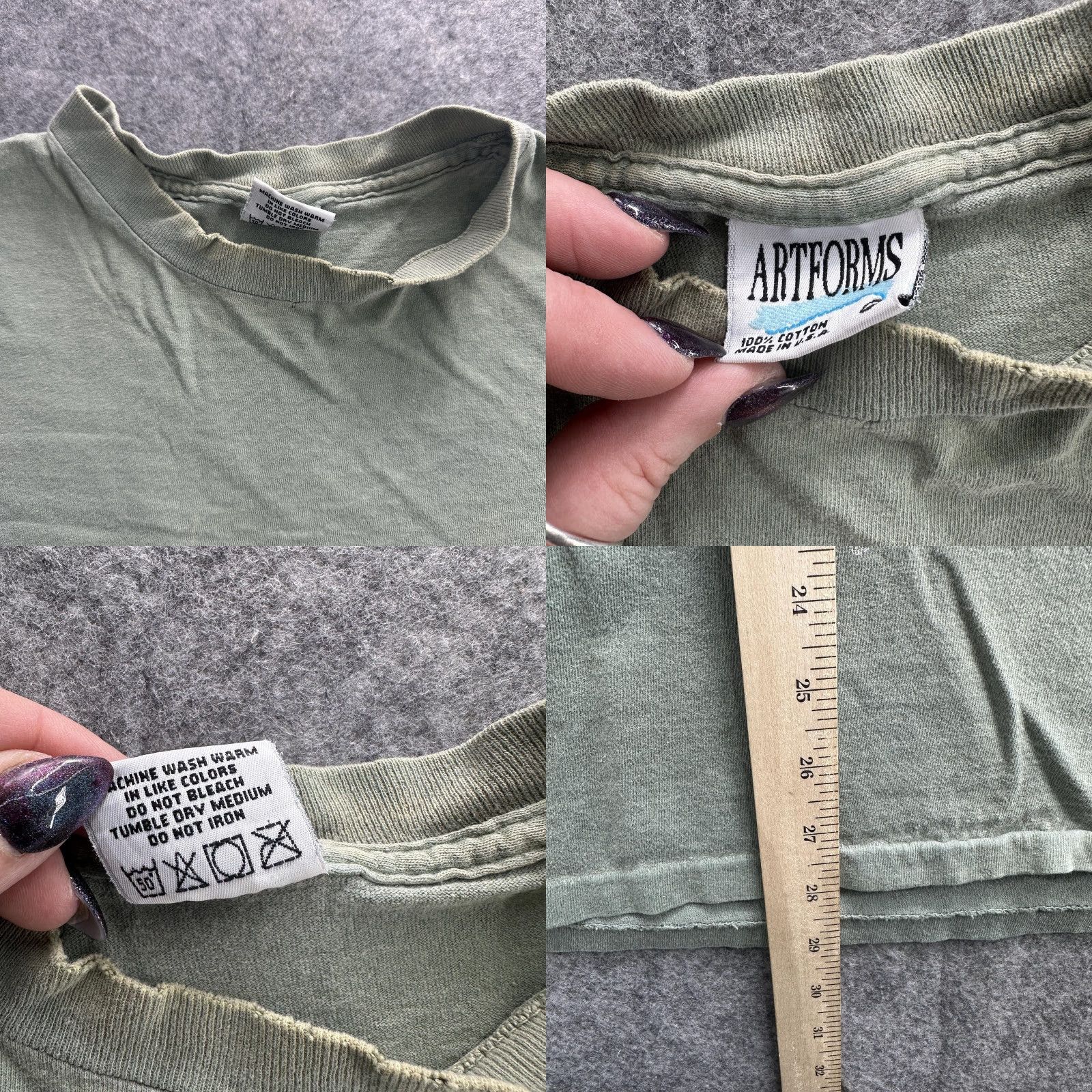 Vintage VINTAGE Artforms Shirt Mens Large Green New York Graphic Tee Made USA 90s Cotton Size US L / EU 52-54 / 3 - 8 Thumbnail