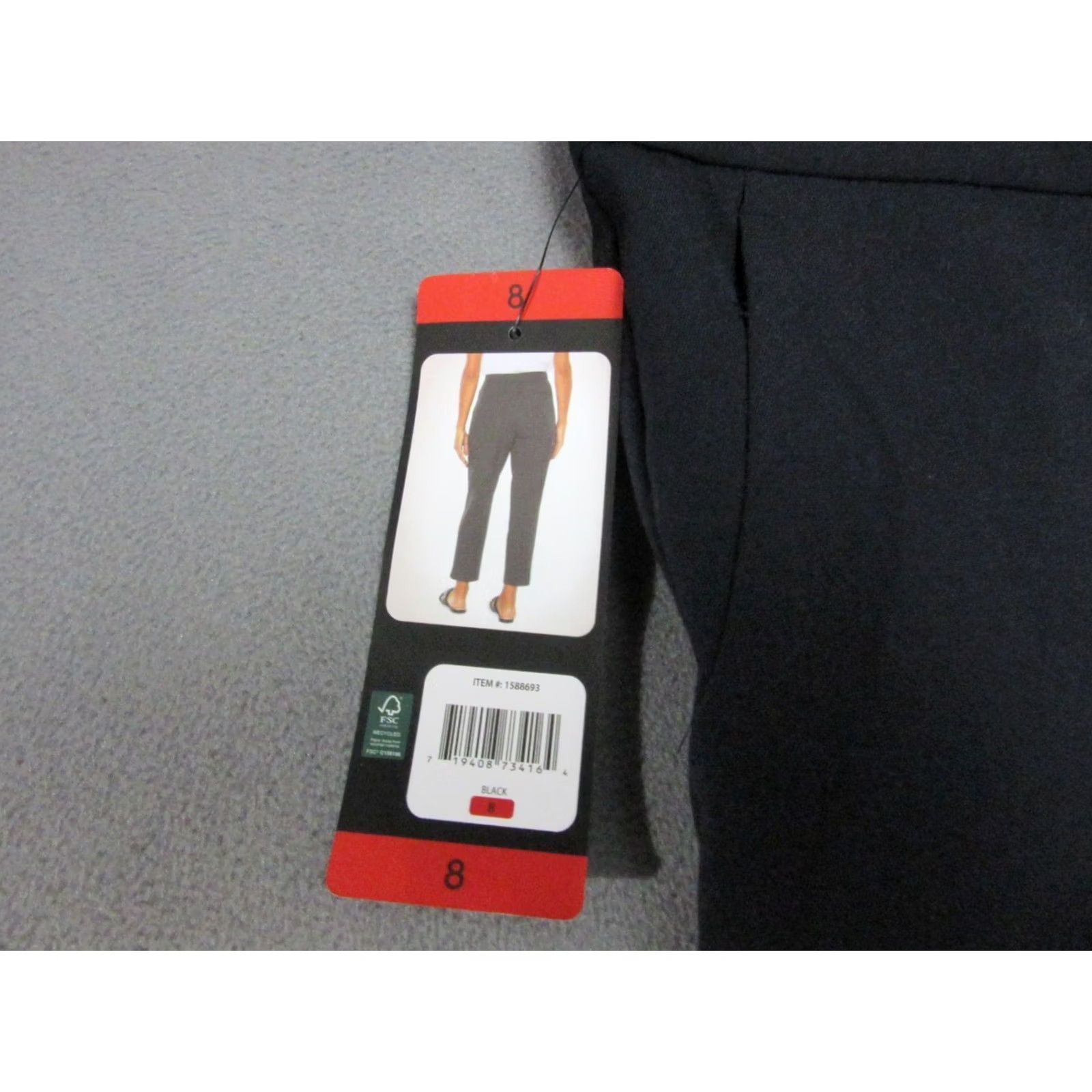 Banana Republic Banana Republic Womens Pants - Black Rayon Stretch High Rise Tapered Leg Pull On Size 34" / US 12 / IT 48 - 3 Thumbnail