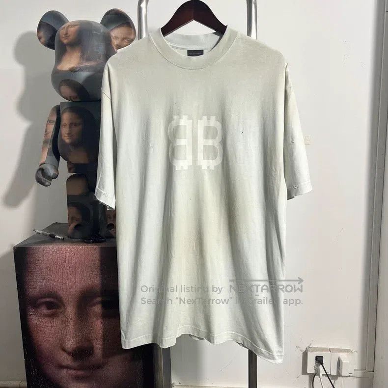 Balenciaga Balenciaga Mud Dyed Bitcoin Short Sleeve Size US L / EU 52-54 / 3 - 1 Thumbnail