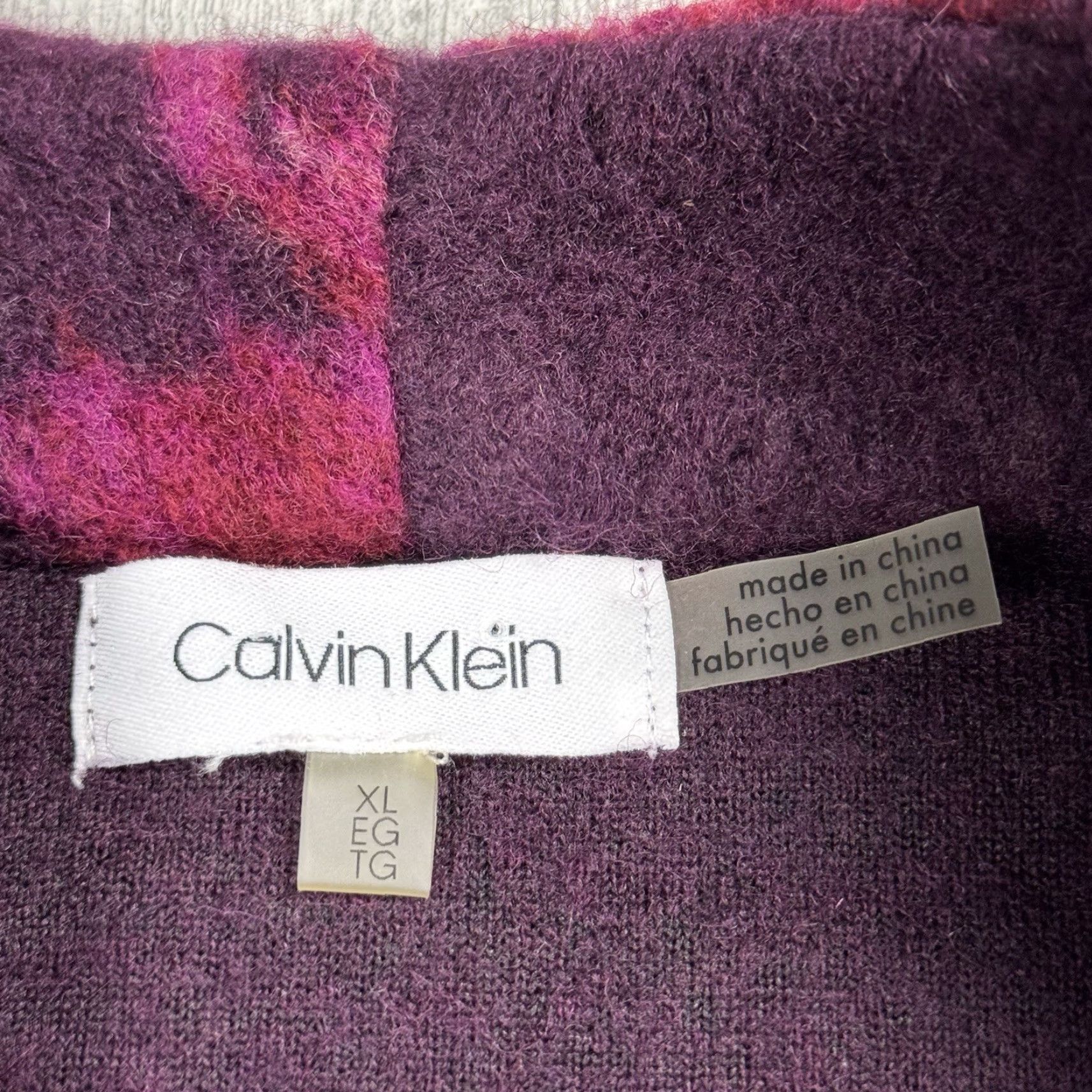 Calvin Klein CALVIN KLEIN Floral Wool Blend Long Sleeve Cardigan Robe Women’s XL Open Front Size XL / US 12-14 / IT 48-50 - 4 Thumbnail