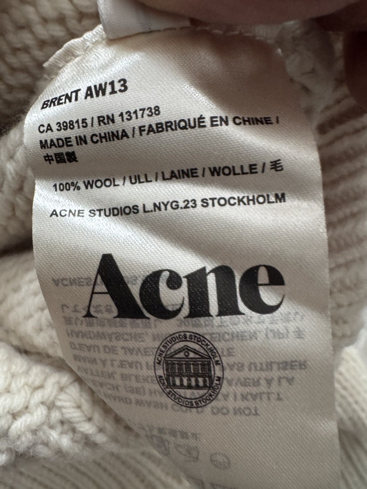 Acne Studios Acne studios cable knit cream size large Size US L / EU 52-54 / 3 - 2 Thumbnail