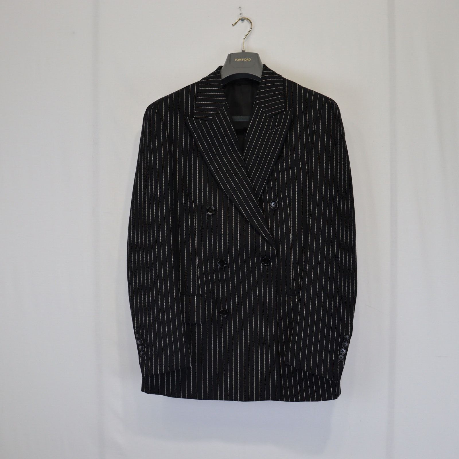 Tom Ford o1rshd1 Cooper Stripe Blazer Jacket in Black/White Size US S / EU 44-46 / 1 - 1 Thumbnail