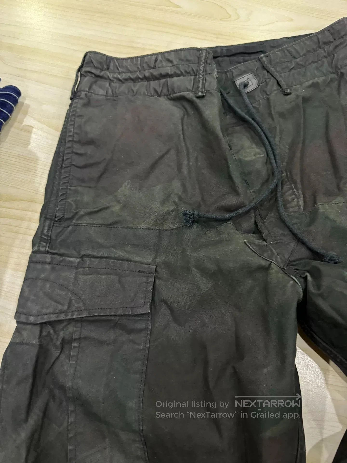 RRL Camo Cargo Pants Black Color.