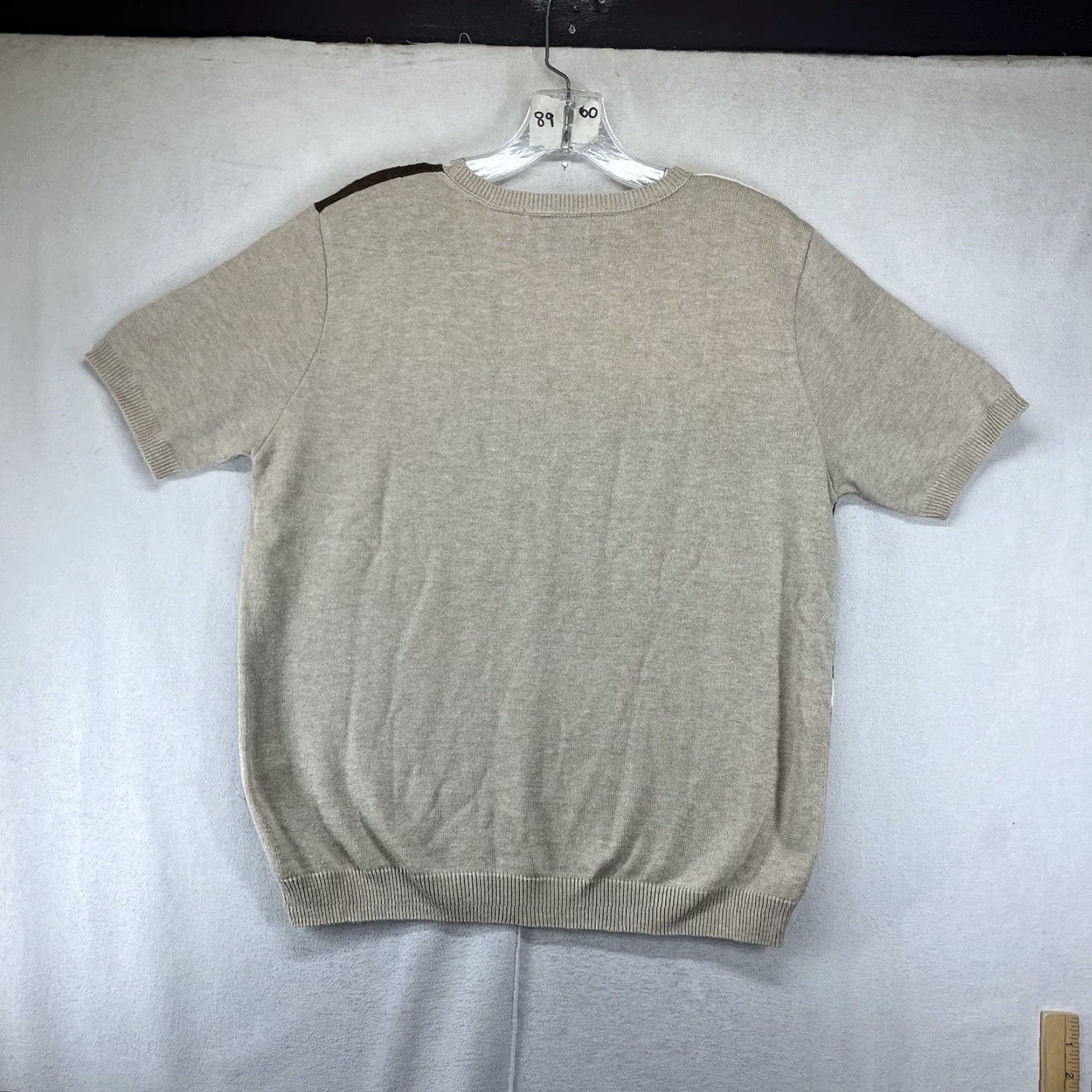 Vintage VINTAGE Alfred Dunner Women’s Sweater M Beige Geometric Pullover Knit Top 70s Retro Casual Size M / US 6-8 / IT 42-44 - 2 Thumbnail