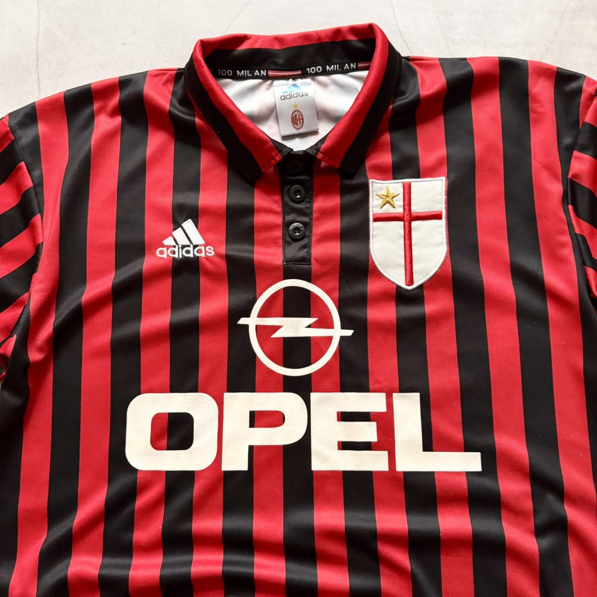 Vintage Retro Replica Adidas Milan 1999-00 Red Home Shirt Jersey Tee Size US XL / EU 56 / 4 - 2 Thumbnail