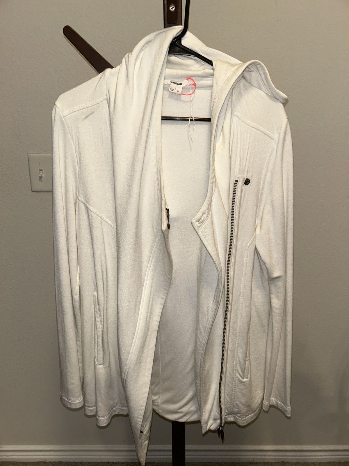 Helmut Lang Asymmetrical Zip Villous Hoodie Size US S / EU 44-46 / 1 - 8 Thumbnail