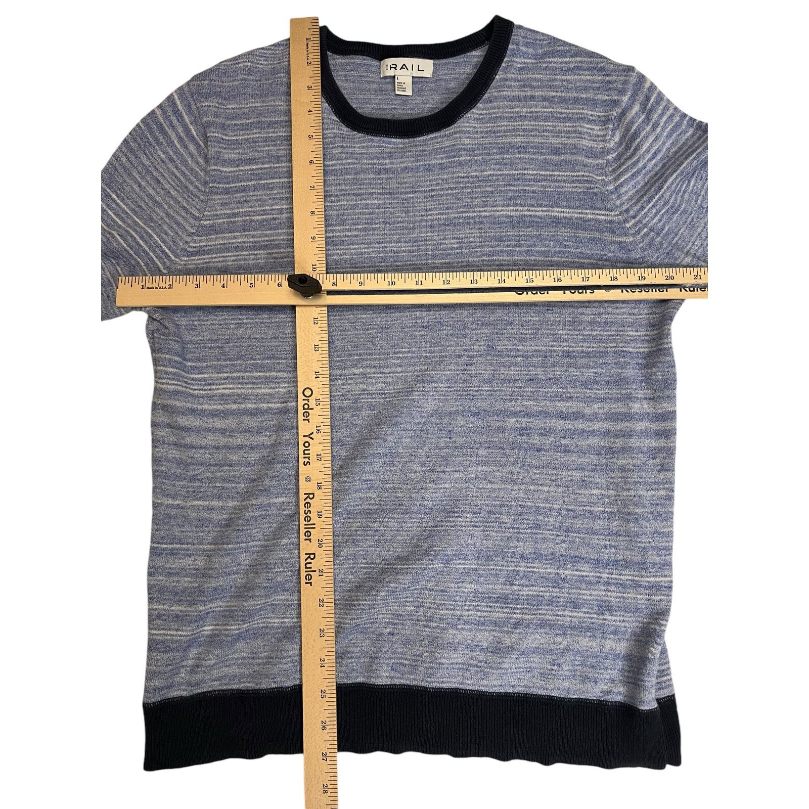 The Rail The Rail Men’s Crewneck Sweater - Blue Striped - Size Large Size US L / EU 52-54 / 3 - 11 Thumbnail