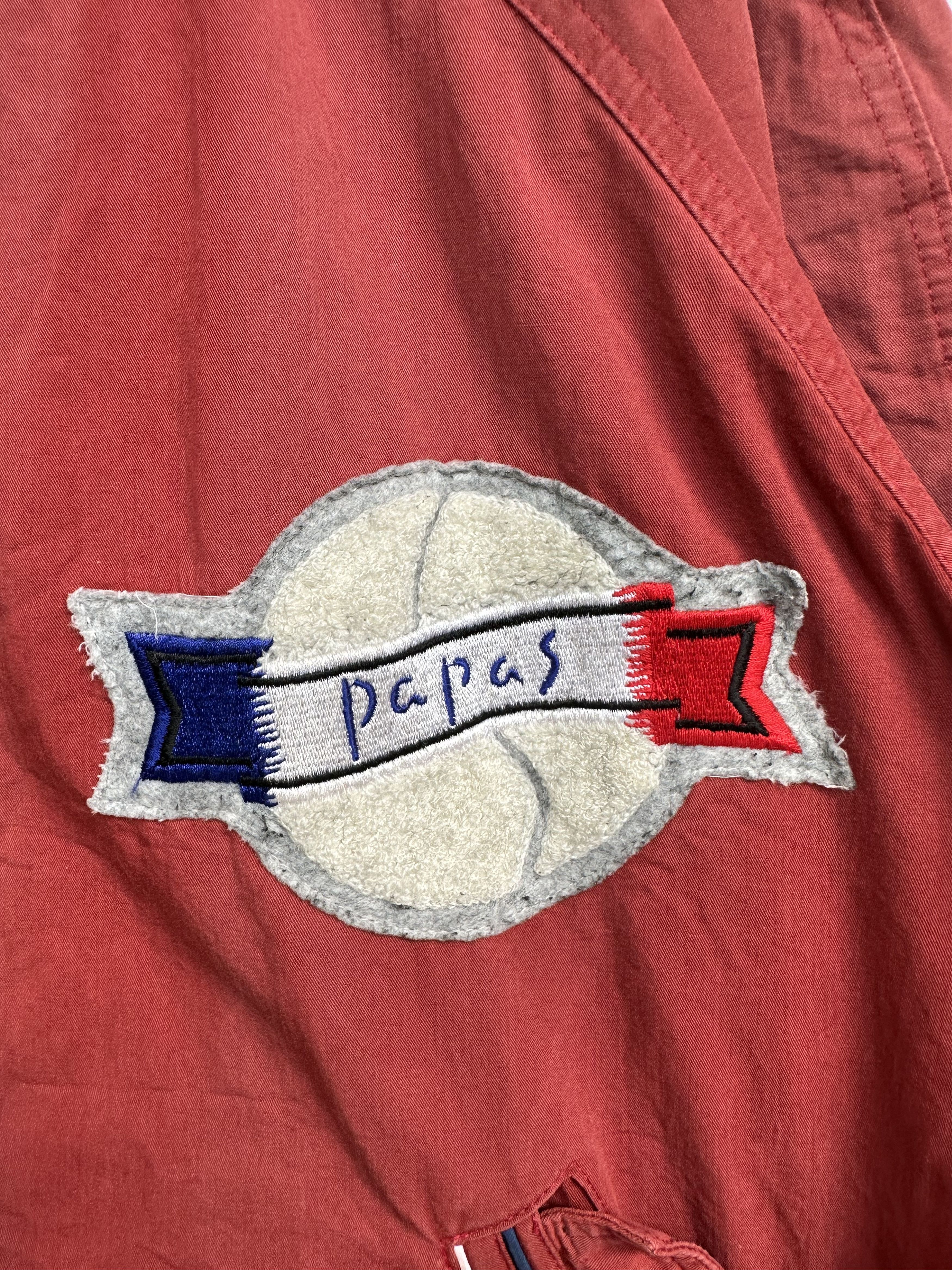 Mademoiselle Non Non Vintage 90s Papas Sports Logo Distressed Bomber Jacket Size US M / EU 48-50 / 2 - 18 Thumbnail