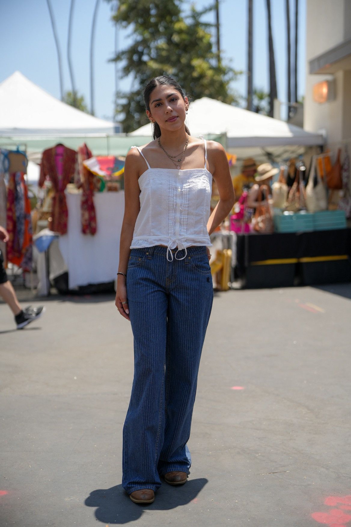 Other Low Rise Pin Stripe Baggy Jeans | Grailed