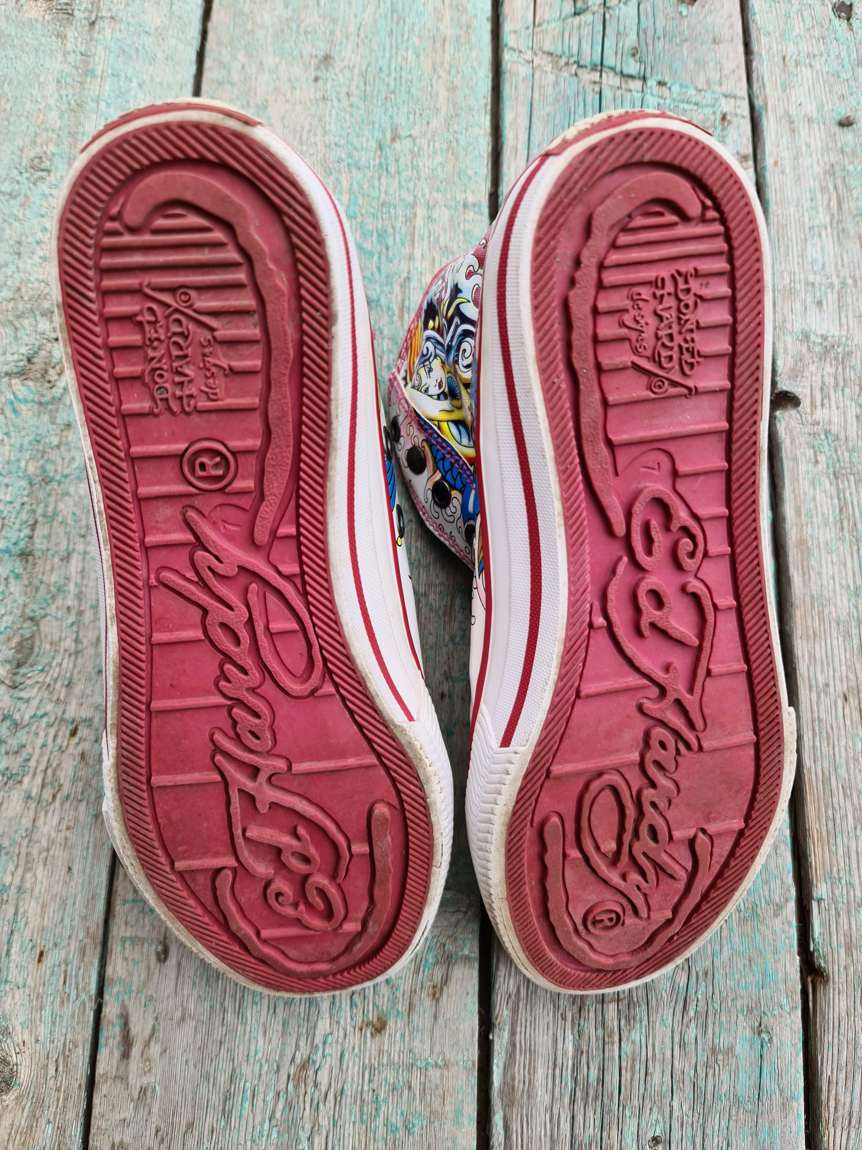 Ed Hardy DS rare vintage Ed hardy hi top sneakers girl sexy fish y2k Size US 7 / IT 37 - 5 Thumbnail