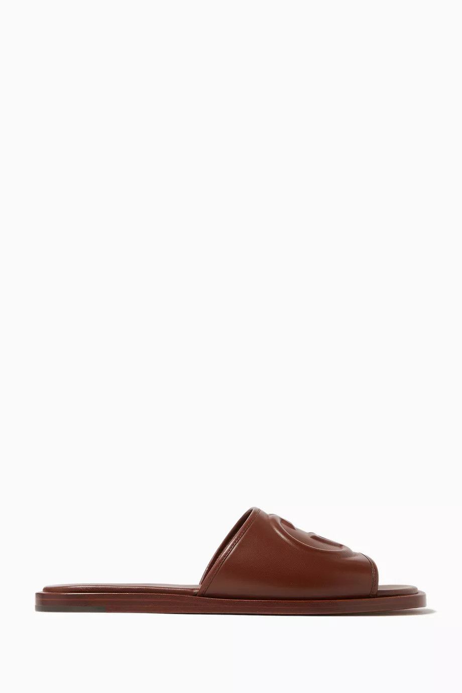Gucci o1loc1c0625 Slide Sandals with Interlocking G in Brown Size US 7.5 / EU 40-41 - 1 Thumbnail