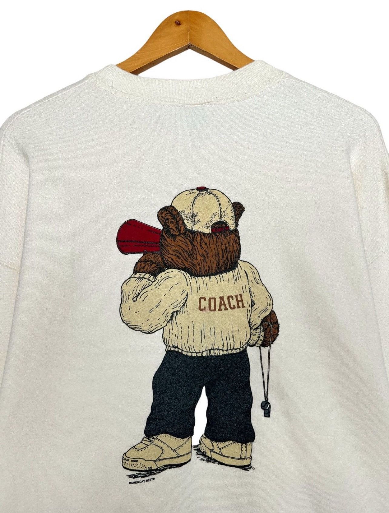 Vintage Vintage 90s Bear Backhit Oversize Sweatshirt XLarge Size US XL / EU 56 / 4 - 5 Thumbnail