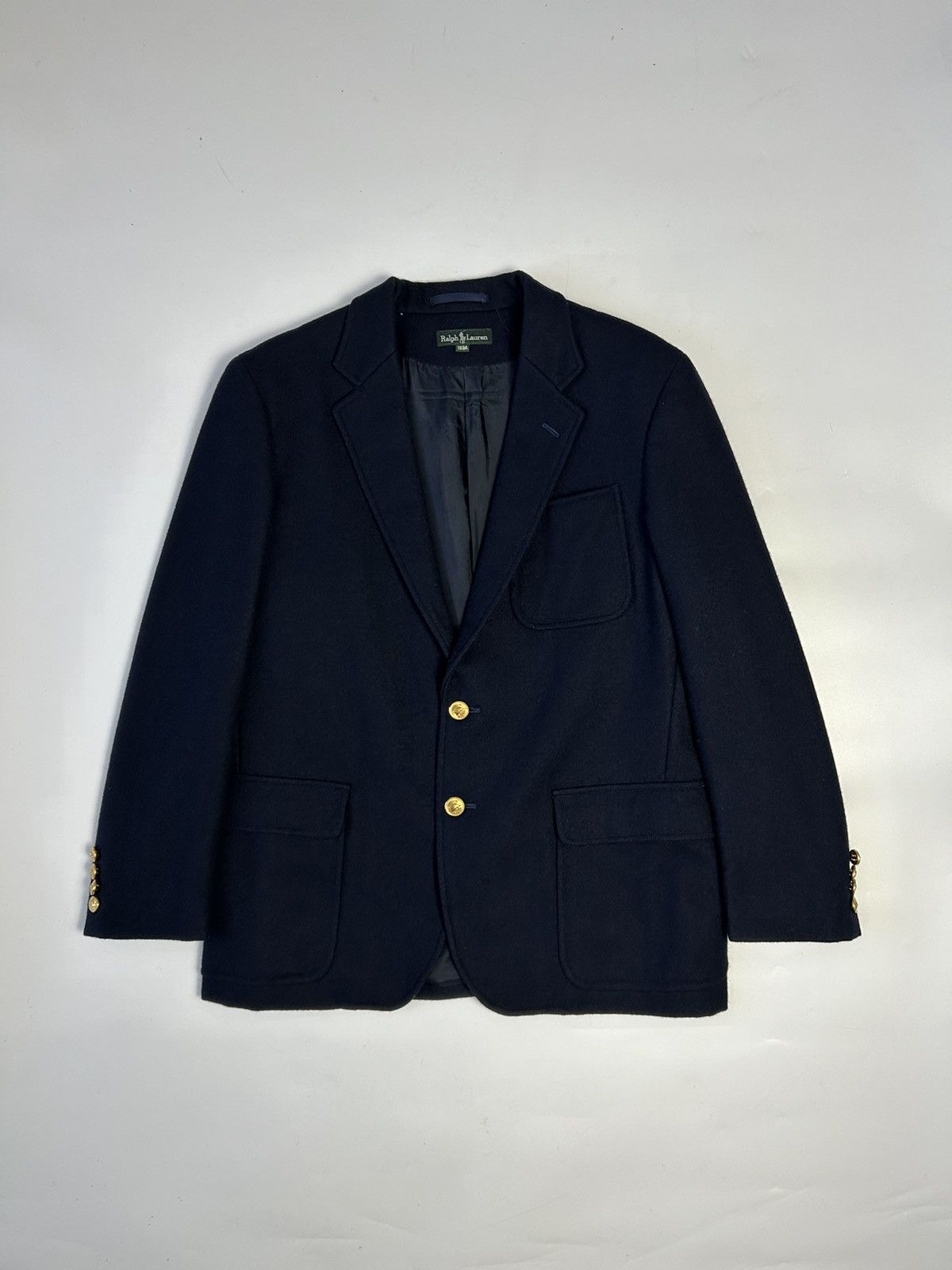 Polo Ralph Lauren × RRL Ralph Lauren × Ralph Lauren RALPH LAUREN NAVY SINGLE BREAST BLAZER Size 36R - 1 Thumbnail
