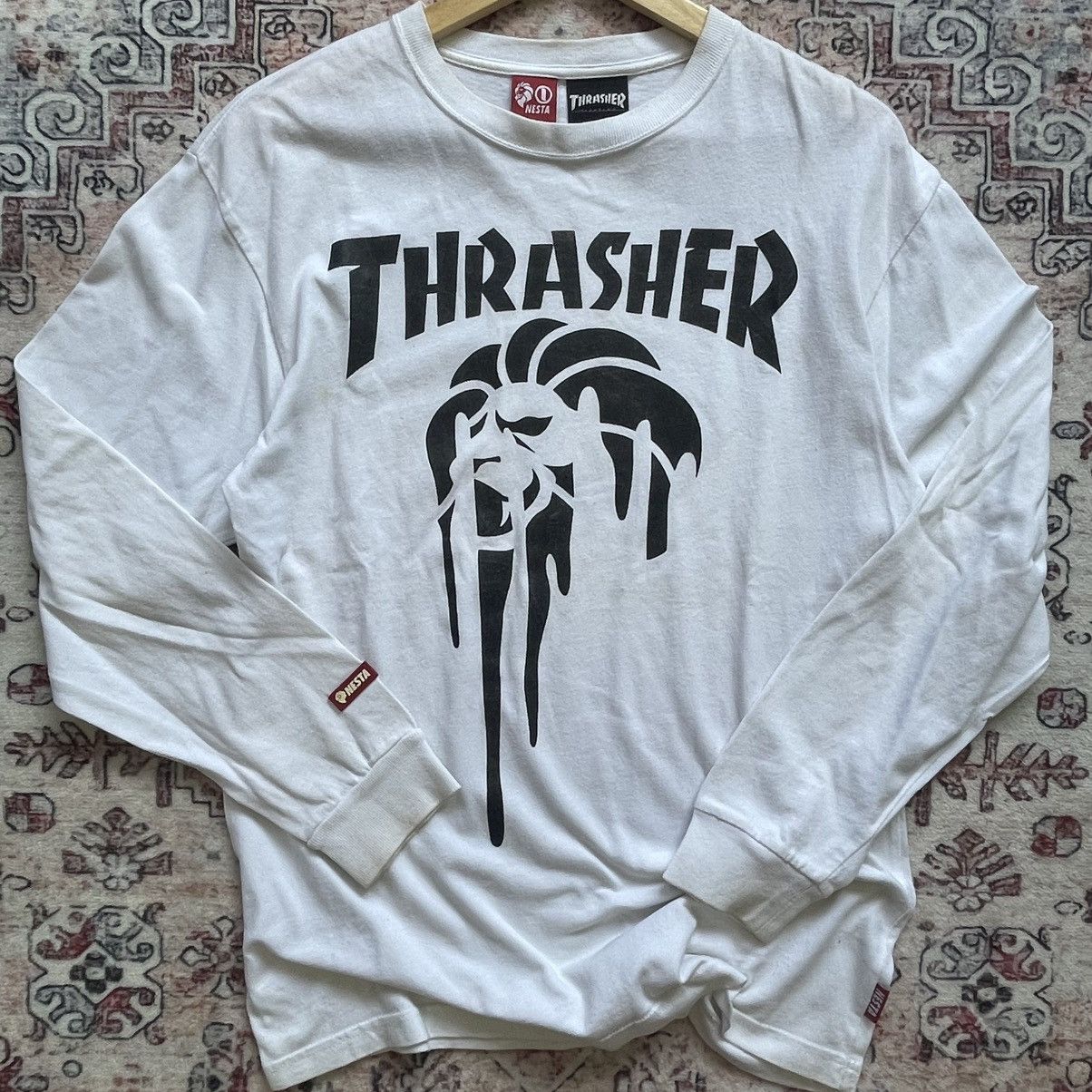 Thrasher Thrasher × NESTA Long Sleeve Graphic Tee White Size US L / EU 52-54 / 3 - 2 Thumbnail
