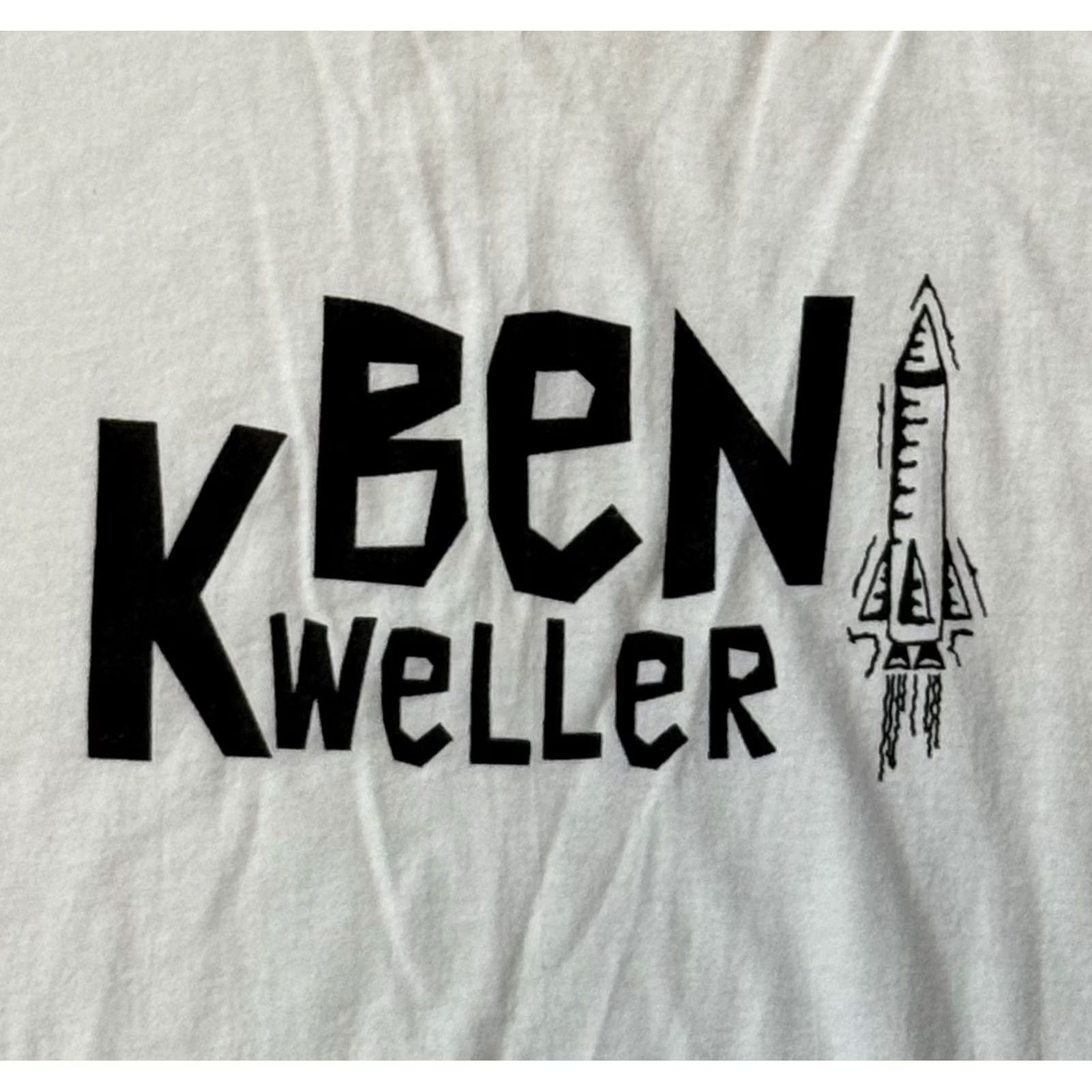 Hanes VINTAGE Ben Kweller Rocket Ship Shirt M White Hanes Heavyweight 50/50 Rocketeer Sha Sha Tour 2002 USA Texas Men's/Womens Size US M / EU 48-50 / 2 - 3 Thumbnail