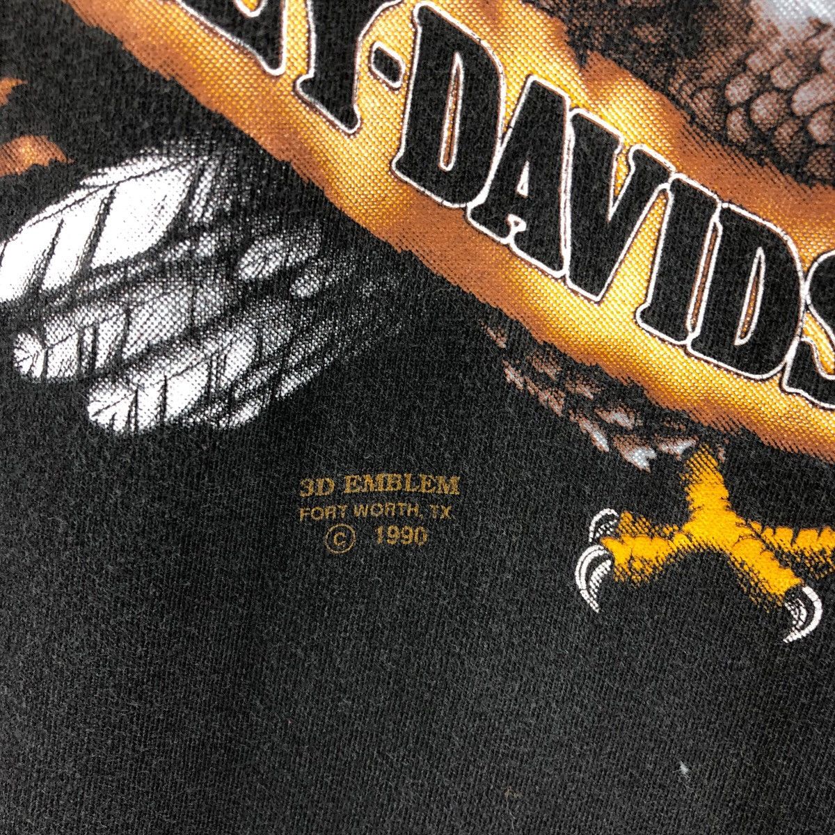 Pick!! Vtg 1990 HARLEY DAVIDSON 3D EMBLEM Long Sleeve TShirt
