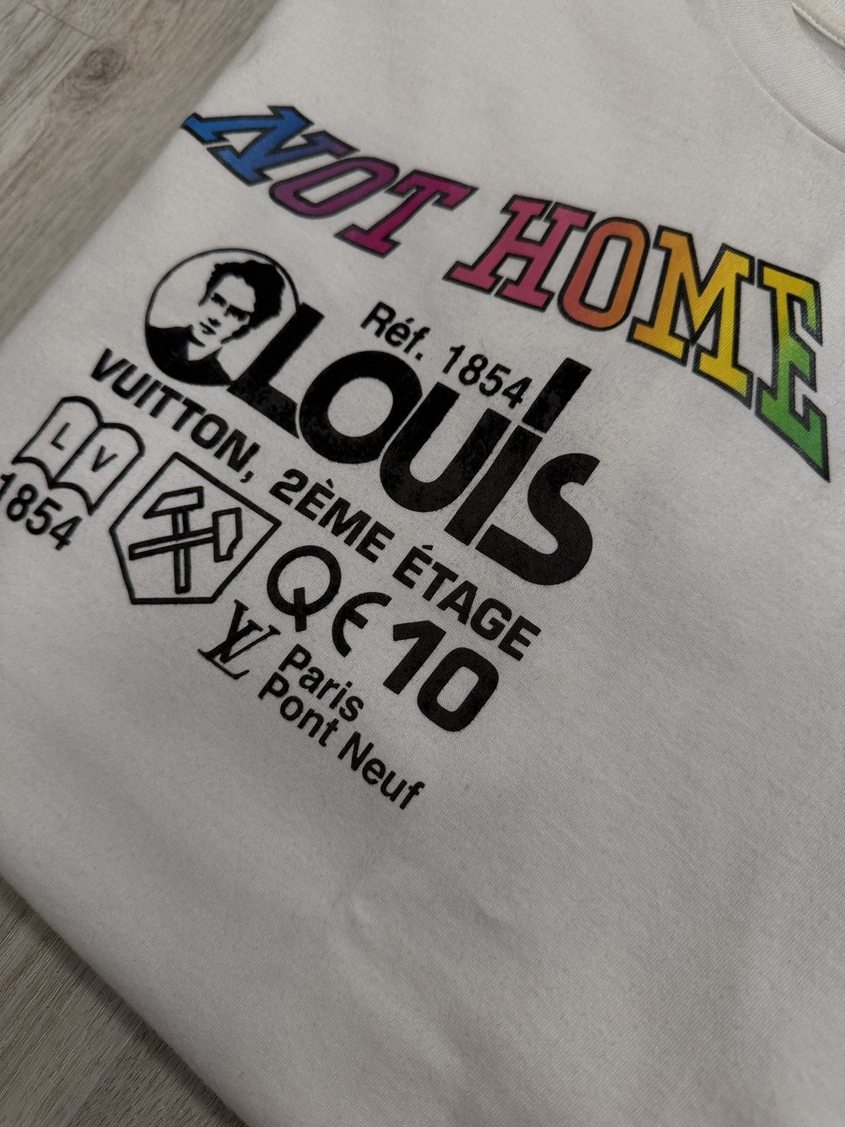 Louis Vuitton Louis Vuitton White Not Home Print Cotton Plain Rainbow Size US XS / EU 42 / 0 - 4 Thumbnail