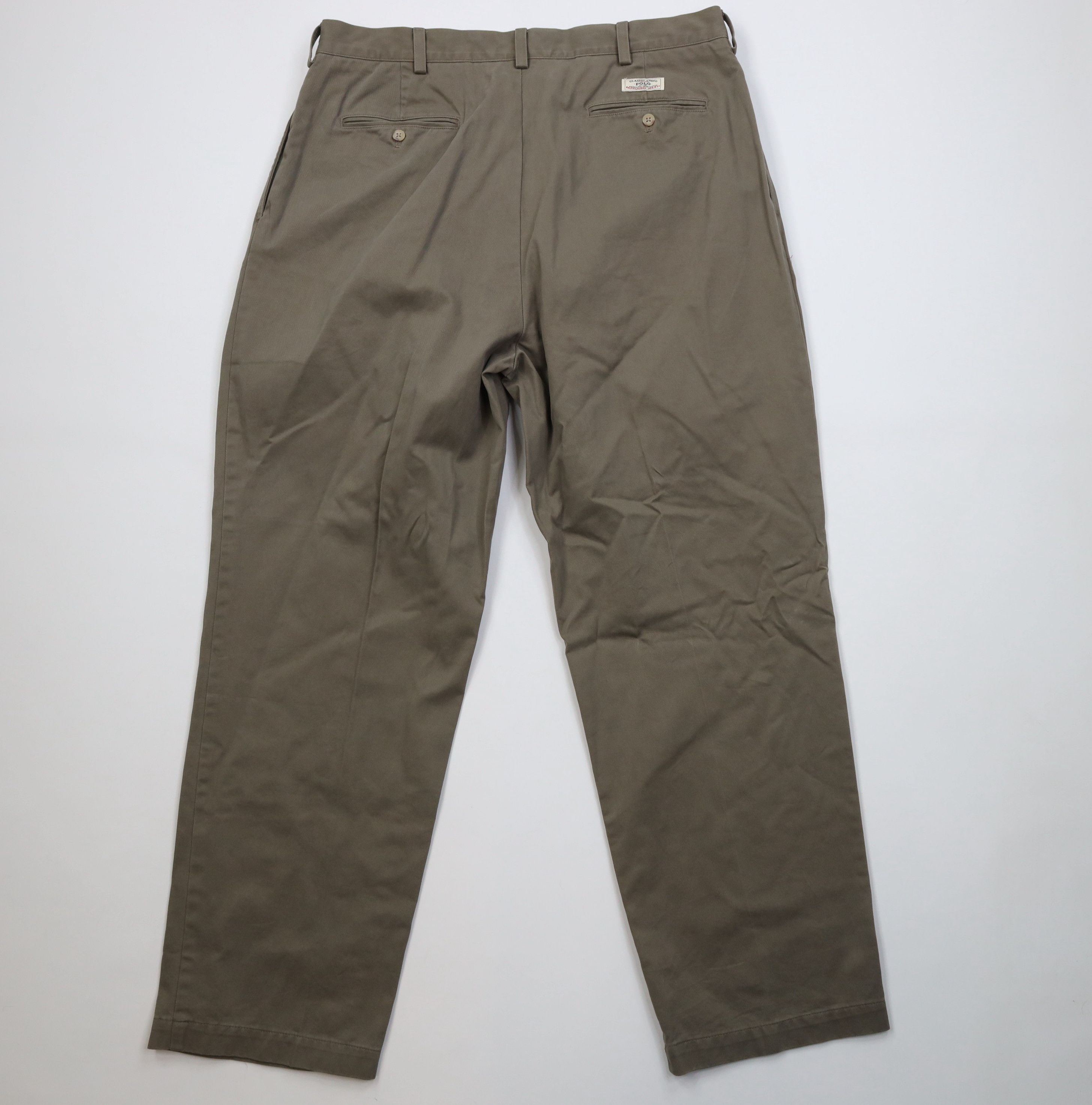 Ralph Lauren Vintage 90s Ralph Lauren Andrew Wide Leg Chino Pants Beige Size US 38 / EU 54 - 10 Thumbnail