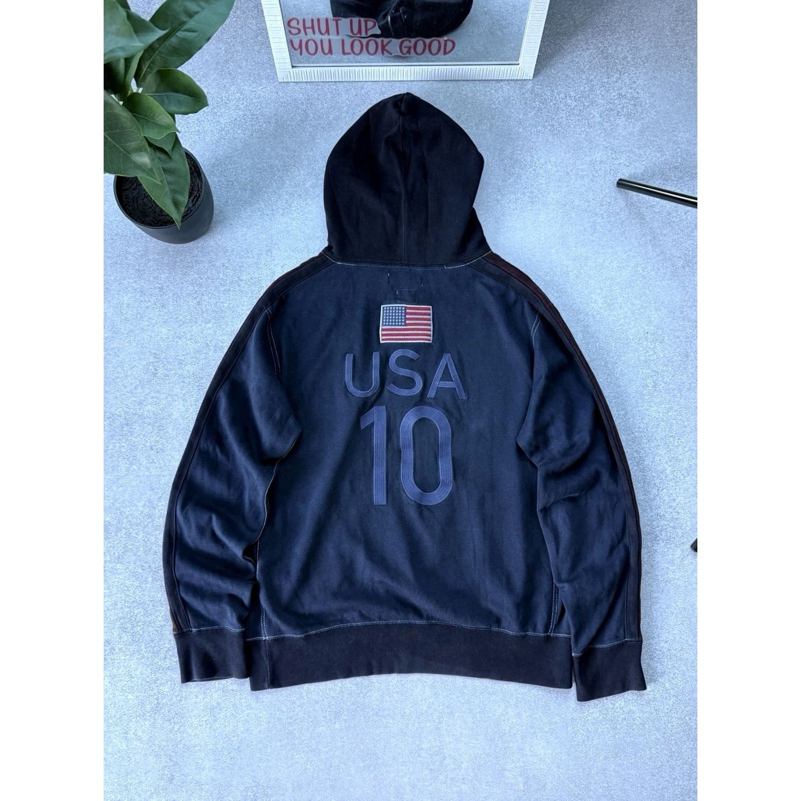Polo Ralph Lauren VINTAGE Polo Ralph Lauren Hoodie Shirt USA Vancouver 2010 Pullover L Blue Big Pony Logo Mens Size US L / EU 52-54 / 3 - 2 Thumbnail