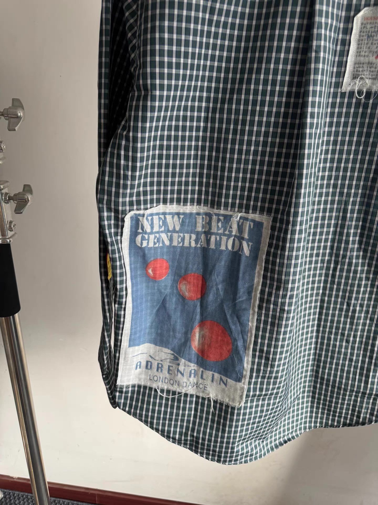 Martine Rose Martine Rose Green Plaid Patchwork Shirt Q17 Size US L / EU 52-54 / 3 - 6 Thumbnail