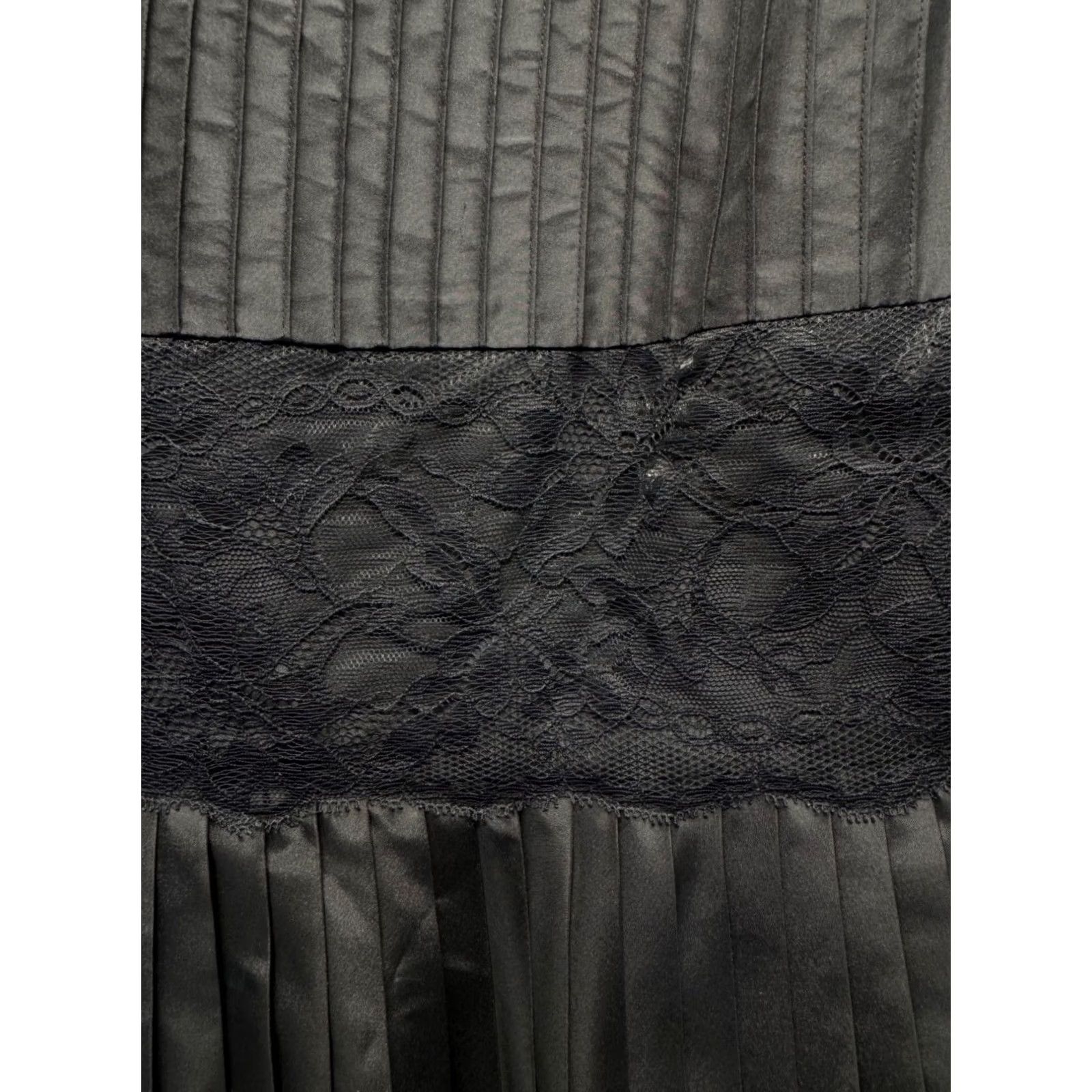 Banana Republic Banana Republic Strapless Silk Black Pleated Lace Cocktail Dress Womens 10 Knee Length"} Size L / US 10 / IT 46 - 3 Thumbnail