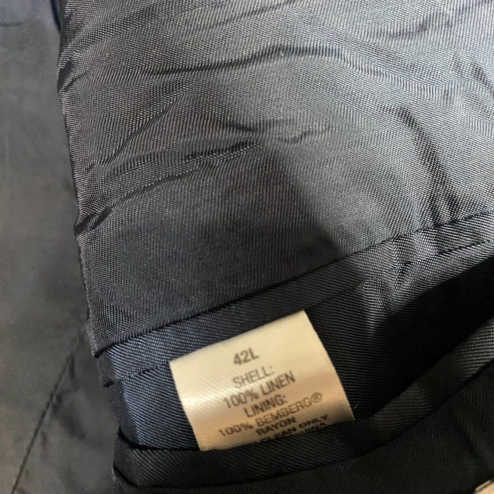 Nordstrom John W. Nordstrom Blazer 42L Navy Blue Linen Size 42R - 4 Thumbnail