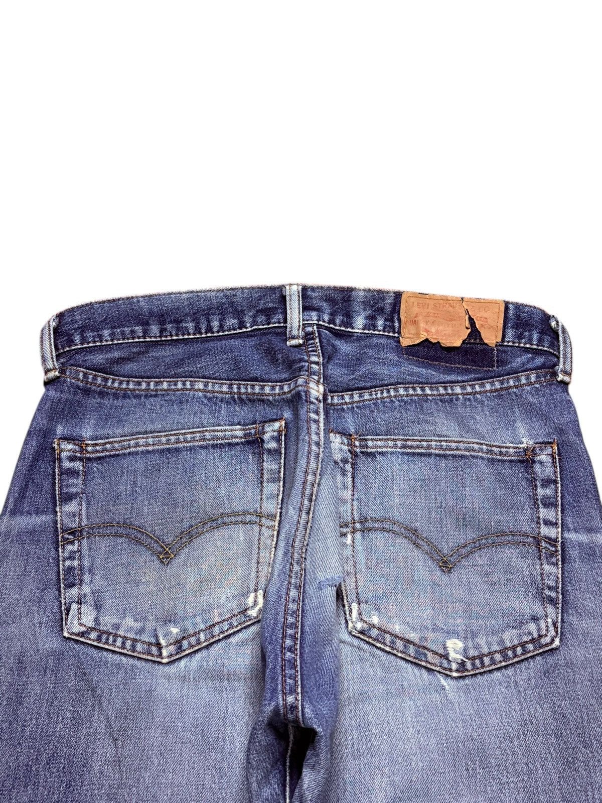 LVC × Levi's × Levi's Vintage Clothing Vintage 80s Levis 503B Big E Selvedge Distress Baggy Jeans Size US 31 - 8 Thumbnail