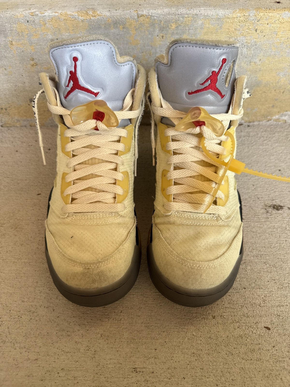 Jordan Brand × Off-White OFF-WHITE x Air Jordan 5 Retro SP Sail in size 7.5 US M Size US 7.5 / EU 40-41 - 3 Thumbnail