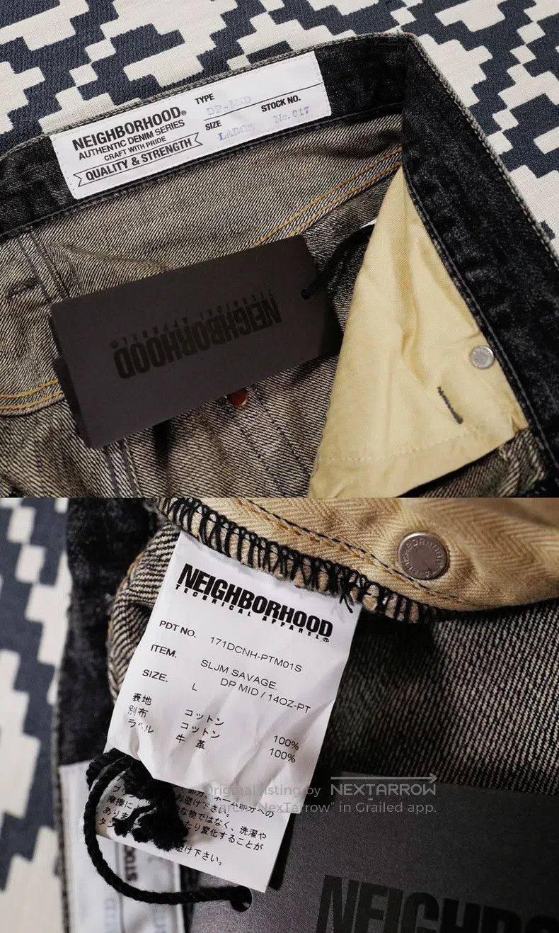 Neighborhood Neighborhood size L SLAM JAM Washed Splatter Denim Pants Size US 27 - 4 Thumbnail