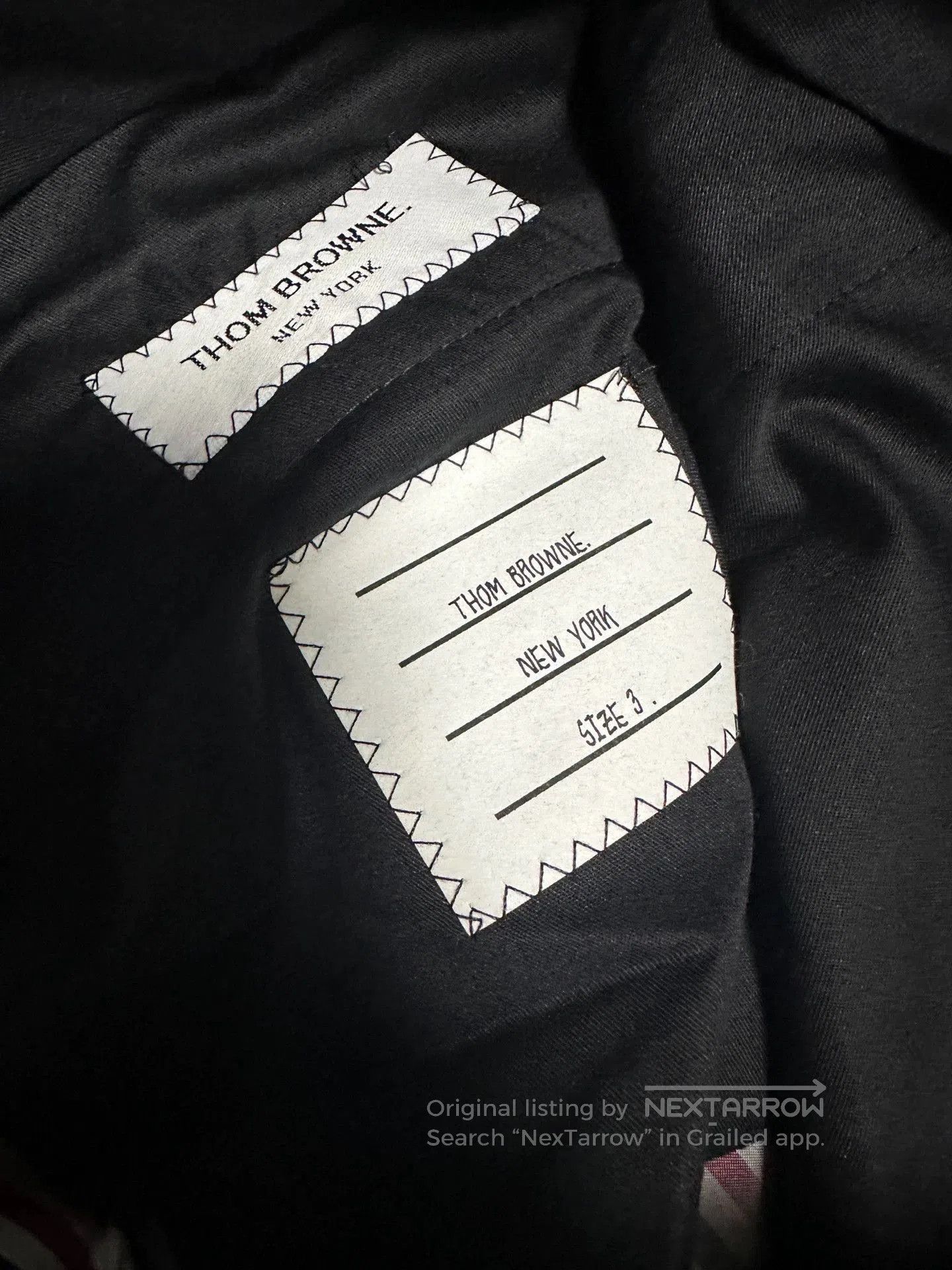 Thom Browne Gray Structured Pants with Striped Detail Size 34. Size US 34 / EU 50 - 6 Thumbnail
