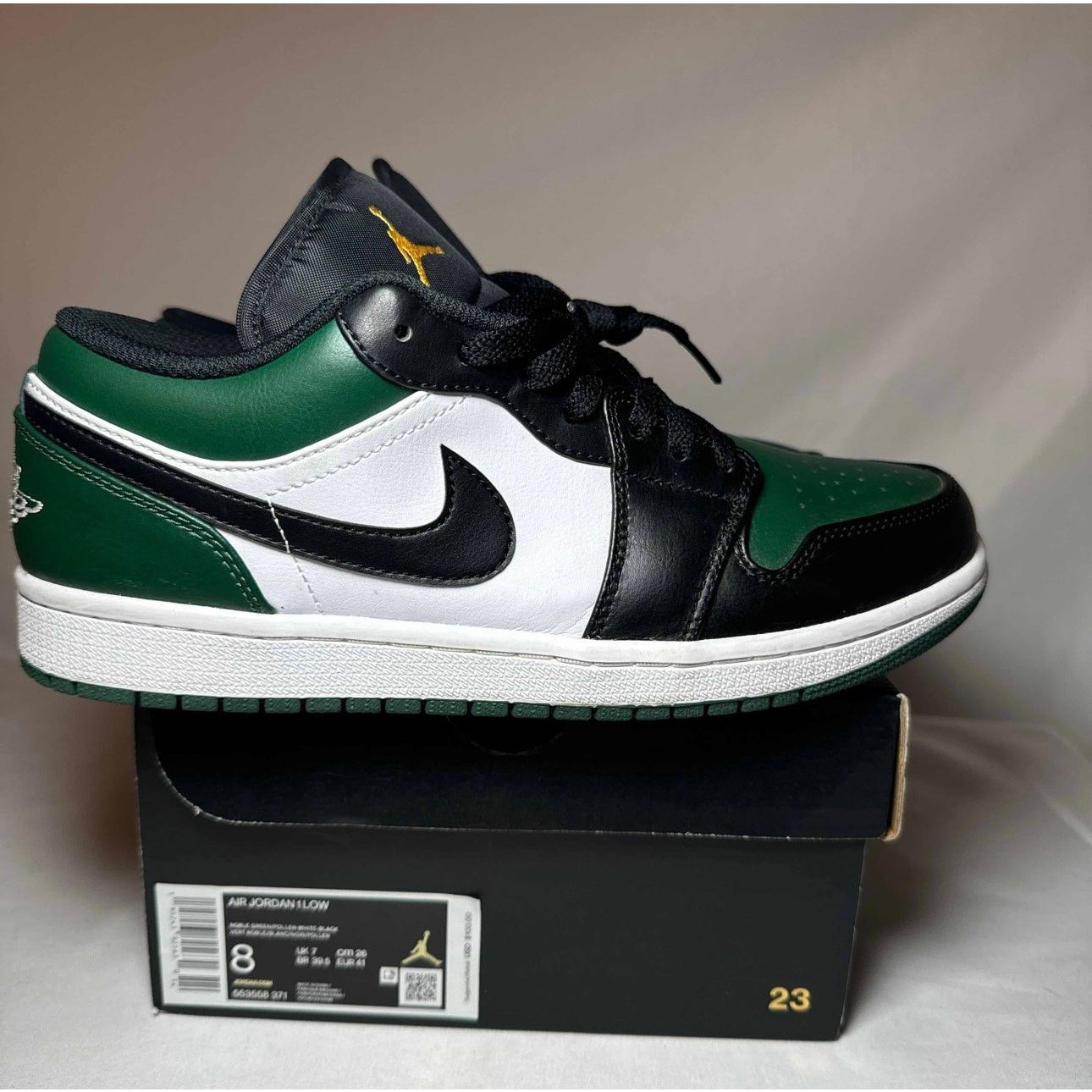 Jordan Brand × Nike Size 8 - Nike Air Jordan 1 Low Green Toe Men's Shoes Size US 8 / EU 41 - 1 Thumbnail