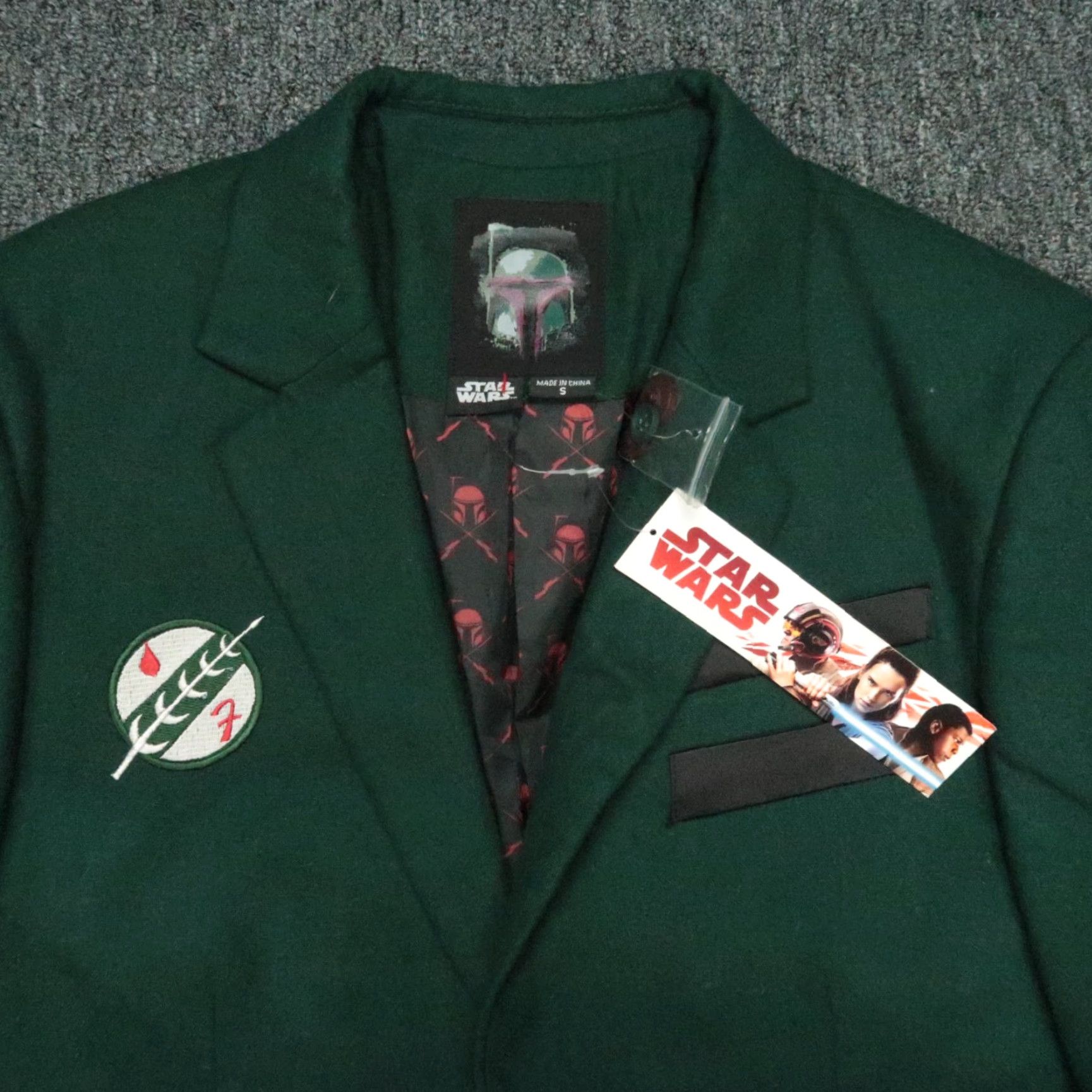 Star Wars Star Wars Jacket Mens Small Green Boba Fett Blazer Wool Blend Lined NWT Size 36R - 2 Thumbnail