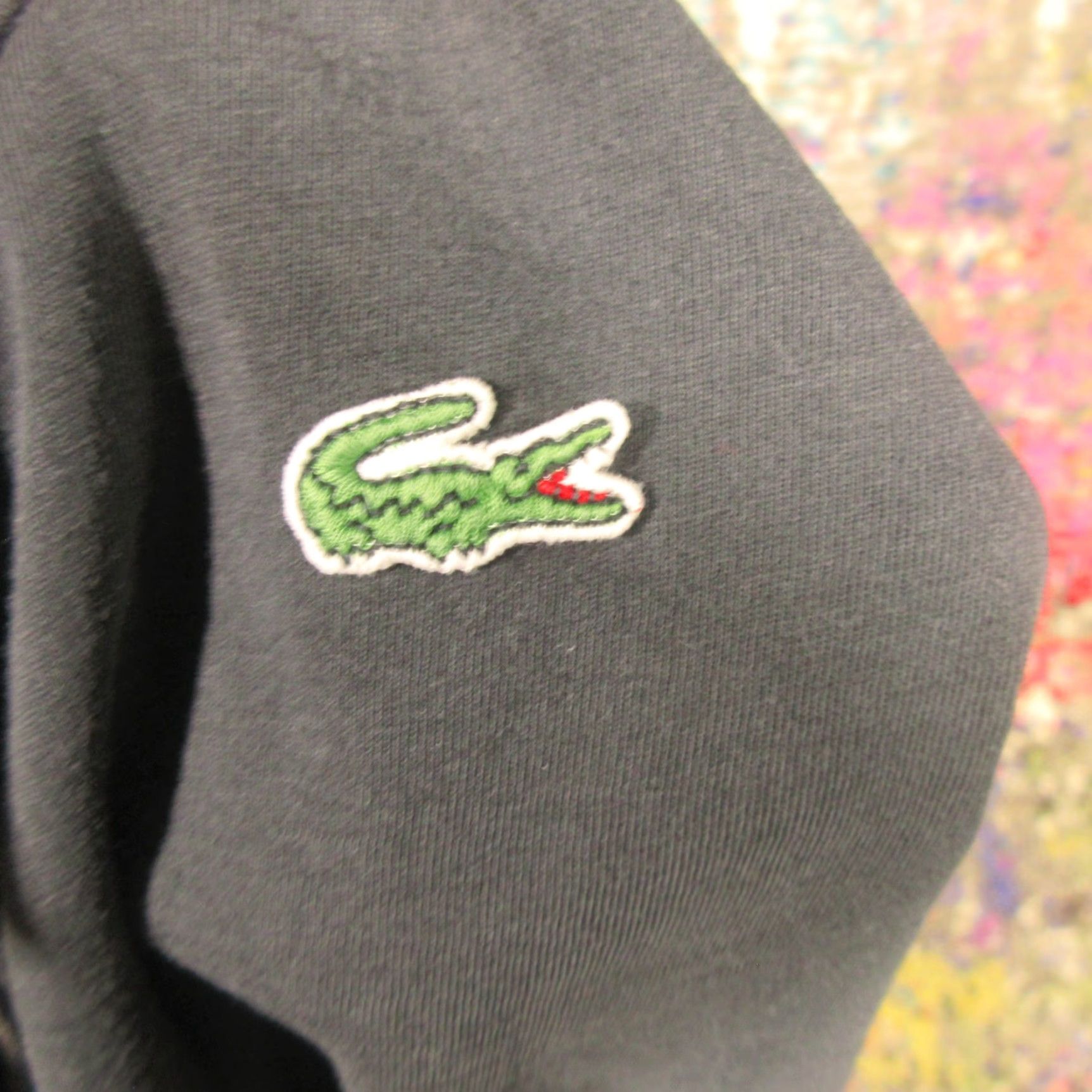 Lacoste Lacoste T-Shirt Long Sleeve Mens M Black Crew Neck Regular Fit Jersey with Small Holes - Vintage? (No) Size US M / EU 48-50 / 2 - 4 Thumbnail