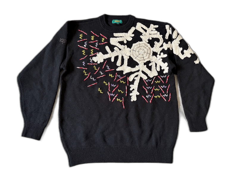 Kenzo Kenzo Vintage Patchwork Sweater with Embroidery-2506 Size M / US 6-8 / IT 42-44 - 1 Thumbnail